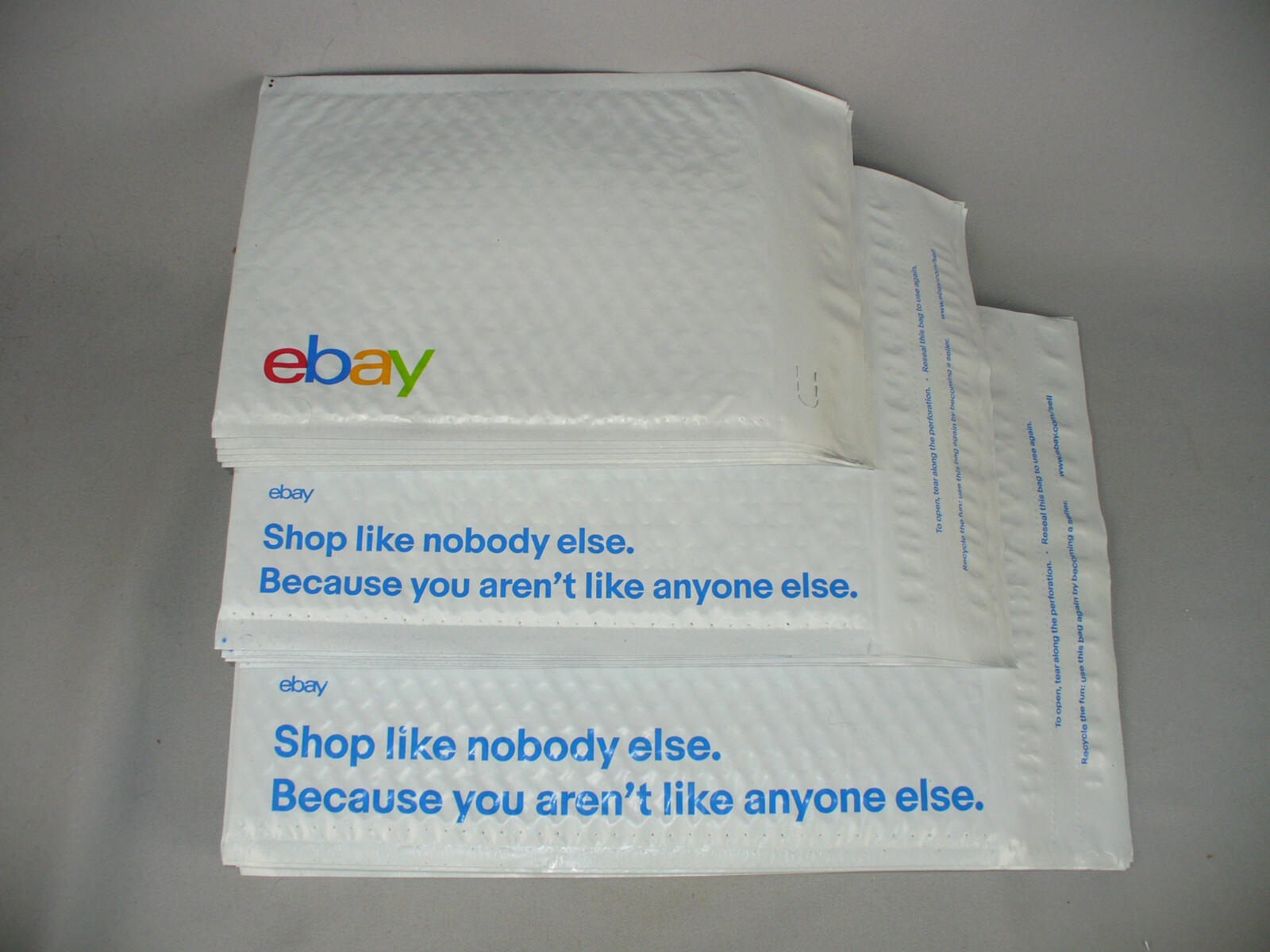 18 EBAY BRANDED SHIPPING SUPPLIES PADDED BUBBLE AIRJACKET MAILERS ENVELOPES