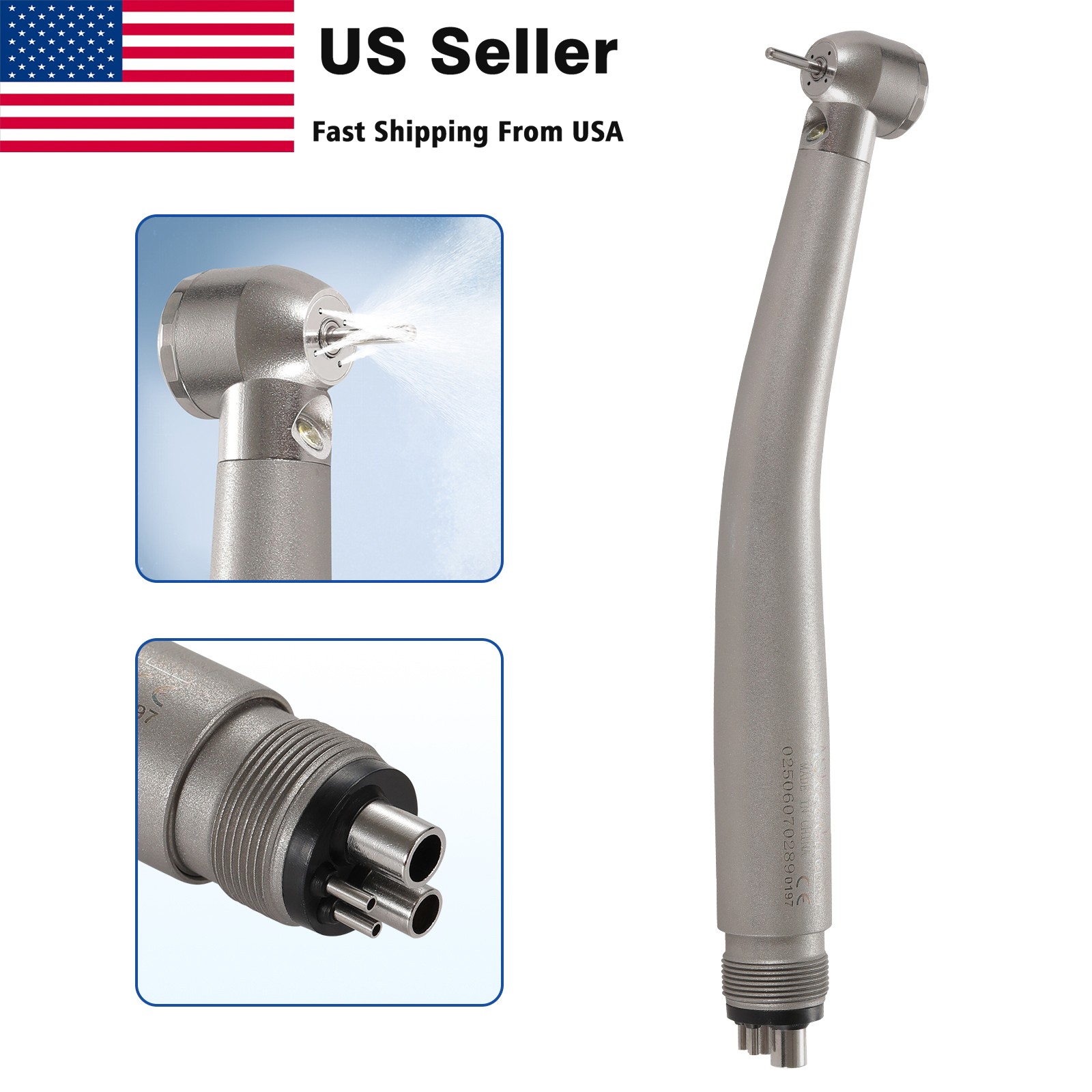 NSK Style Dental Fiber Optic High Speed Turbine Handpiece LED E-generator 4Hole