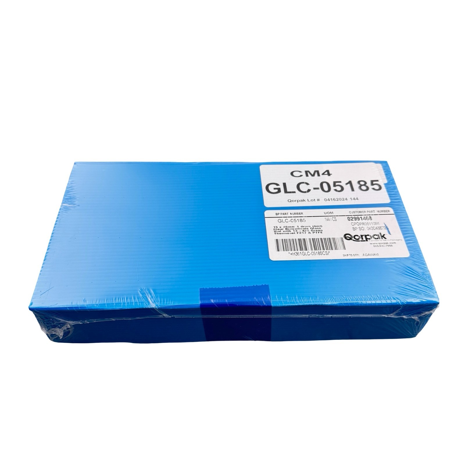 Qorpak GLC-05185 Clear Borosilicate Glass Vials – 144 Count Case 15X45MM