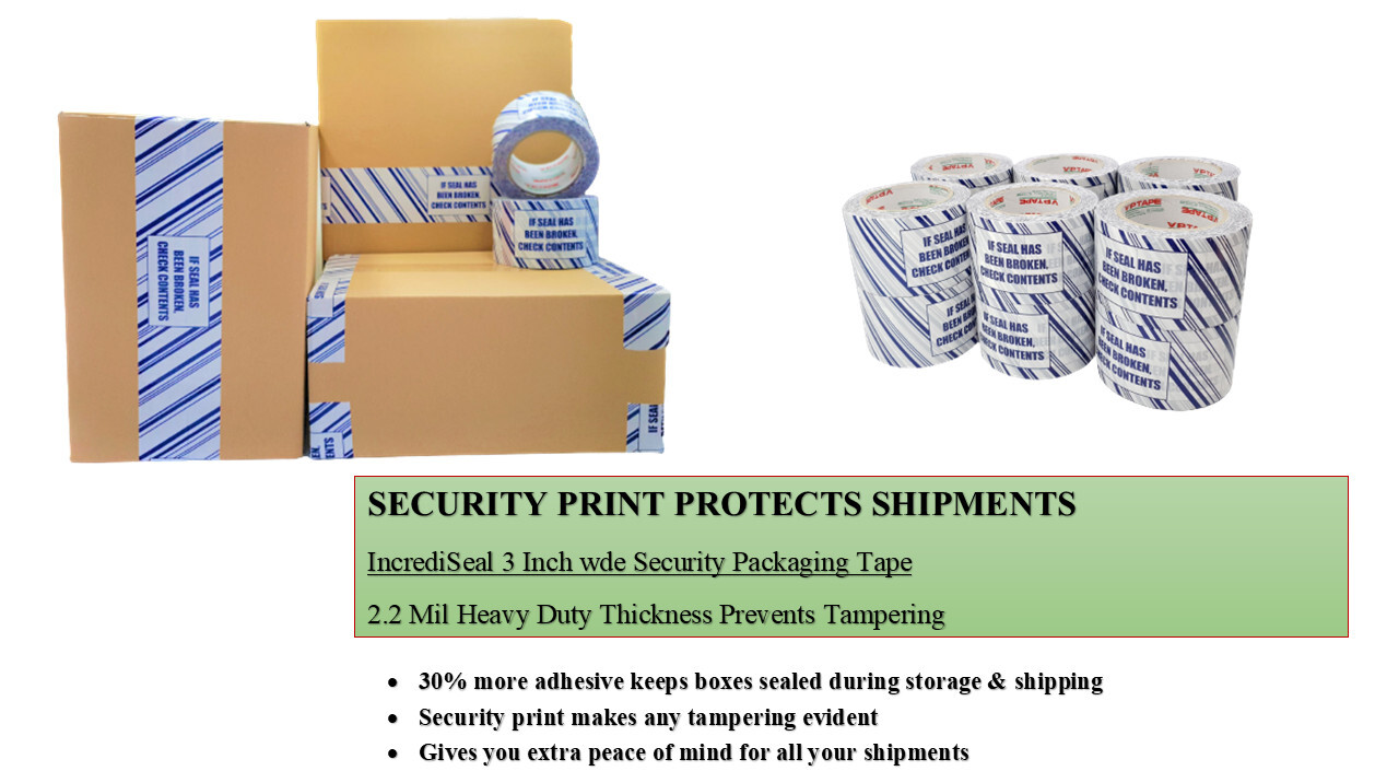 24 Rolls 3″ x 110 Yds Pre-Printed Tape”IF Seal HAS Been Broken,Check Contents”