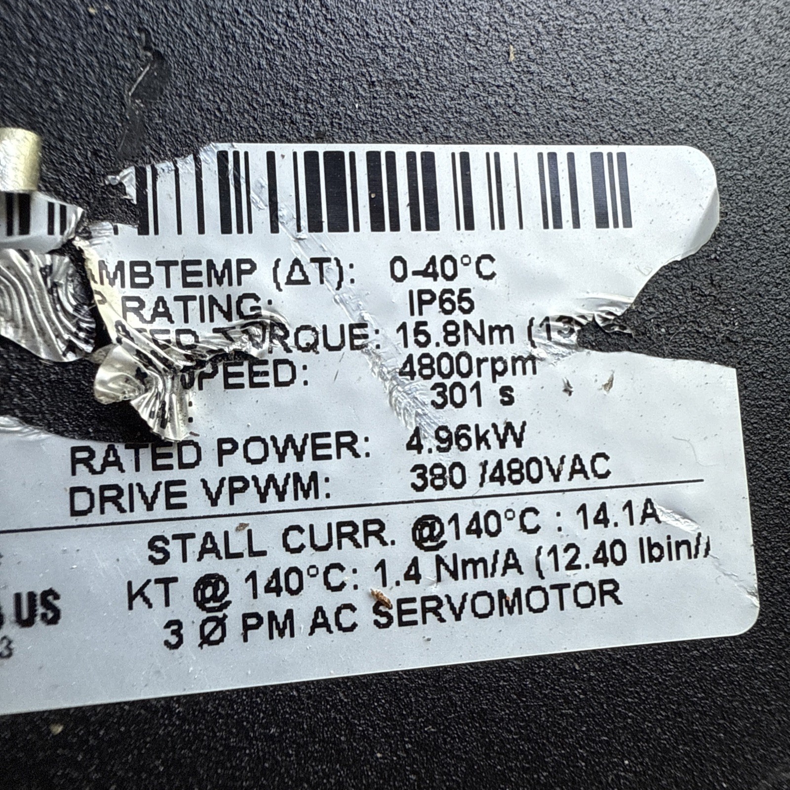 Emerson Control Techniques SERVO MOTOR 142u2d301baeca165240