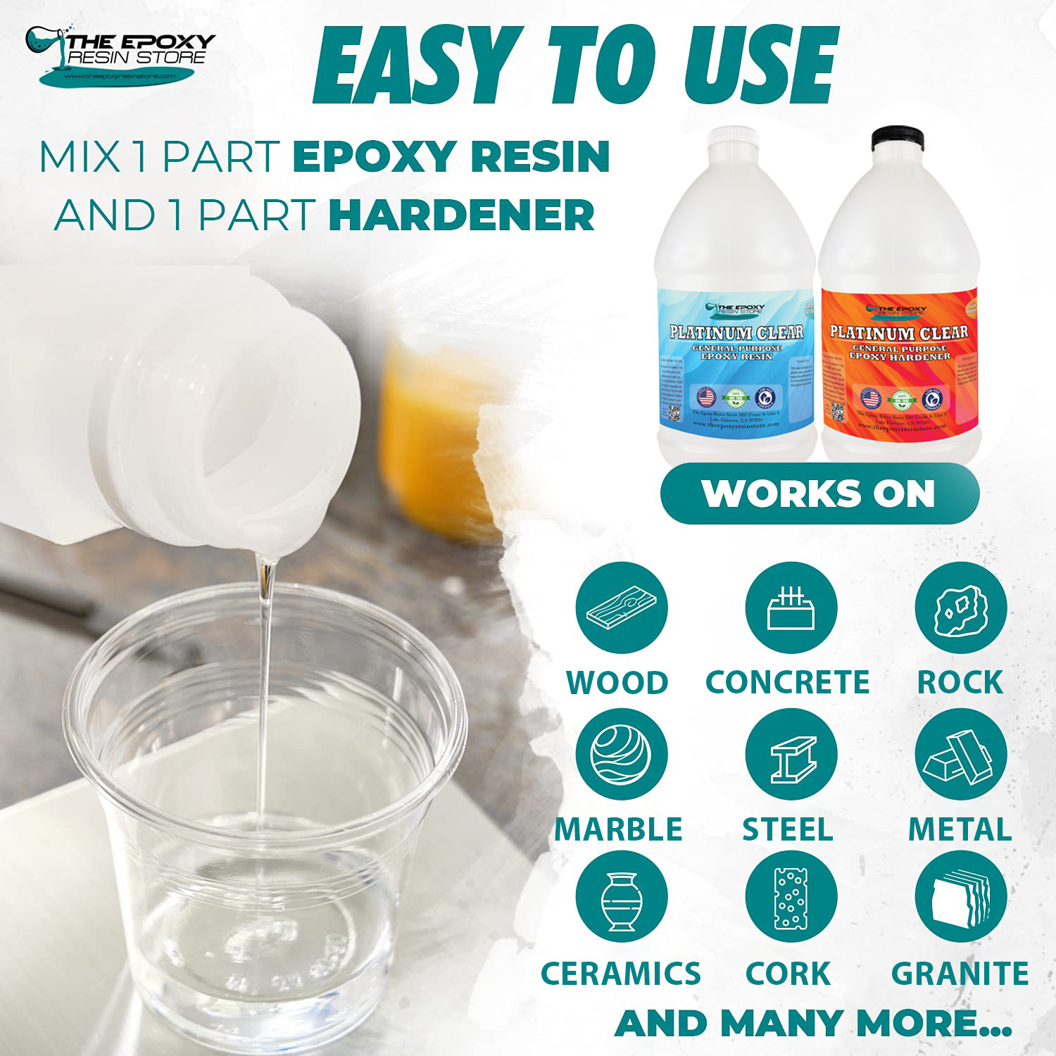 The epoxy resin store – clear epoxy resin, table top epoxy – 2 Gallon Kit