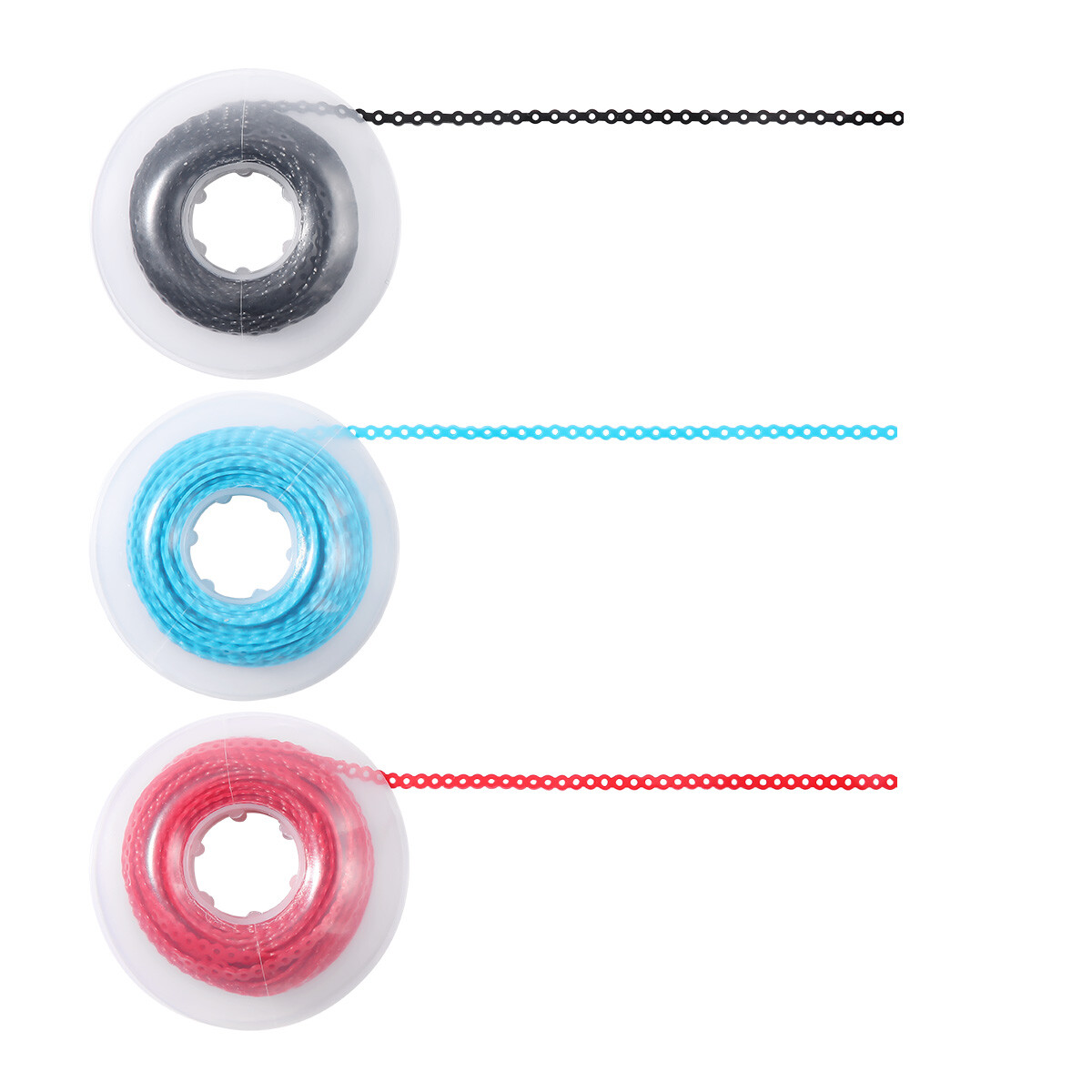 Dental Ortho elásticos cadena látex ligadura elástica bandas para soportes Ties