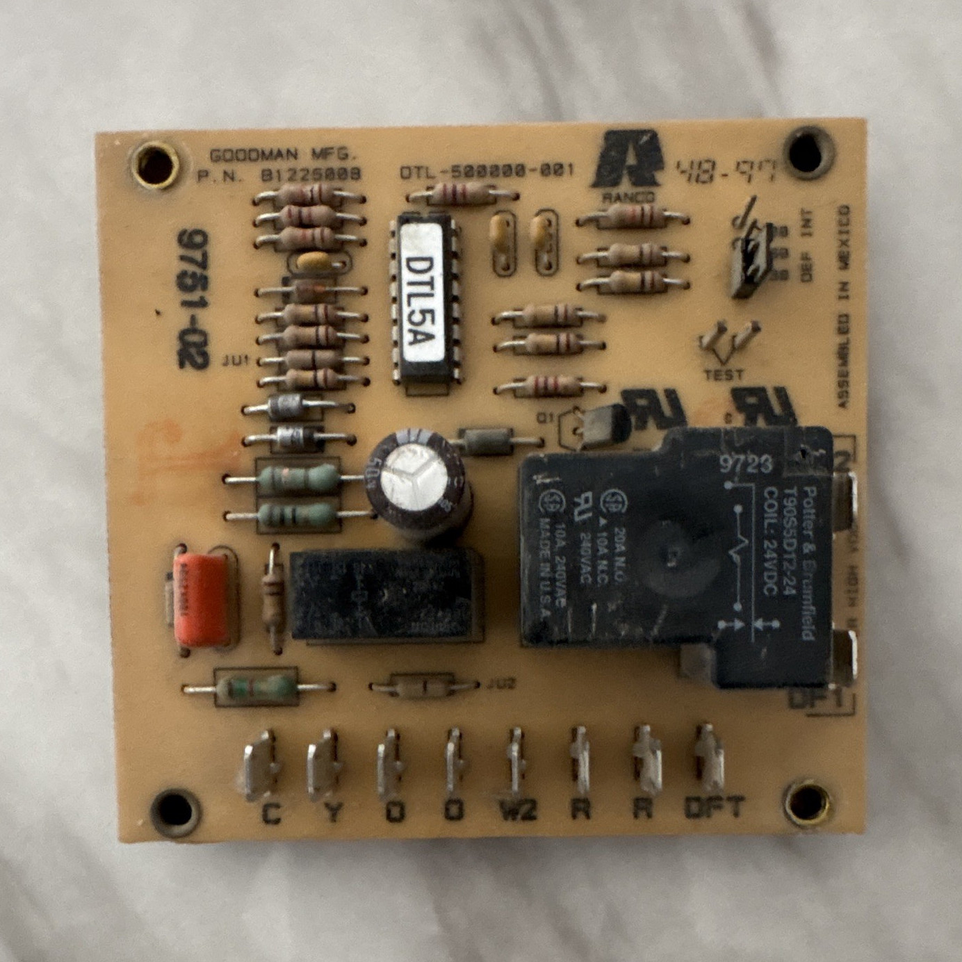Goodman B1225088 91791-02 Furnace Control Board 24V 10A Central Furnace