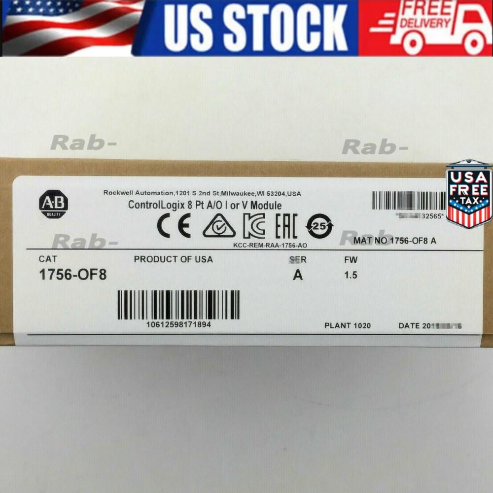 Factory Sealed AB 1756-OF8 SER A ControlLogix 8 Pt Output Module US Free Tax
