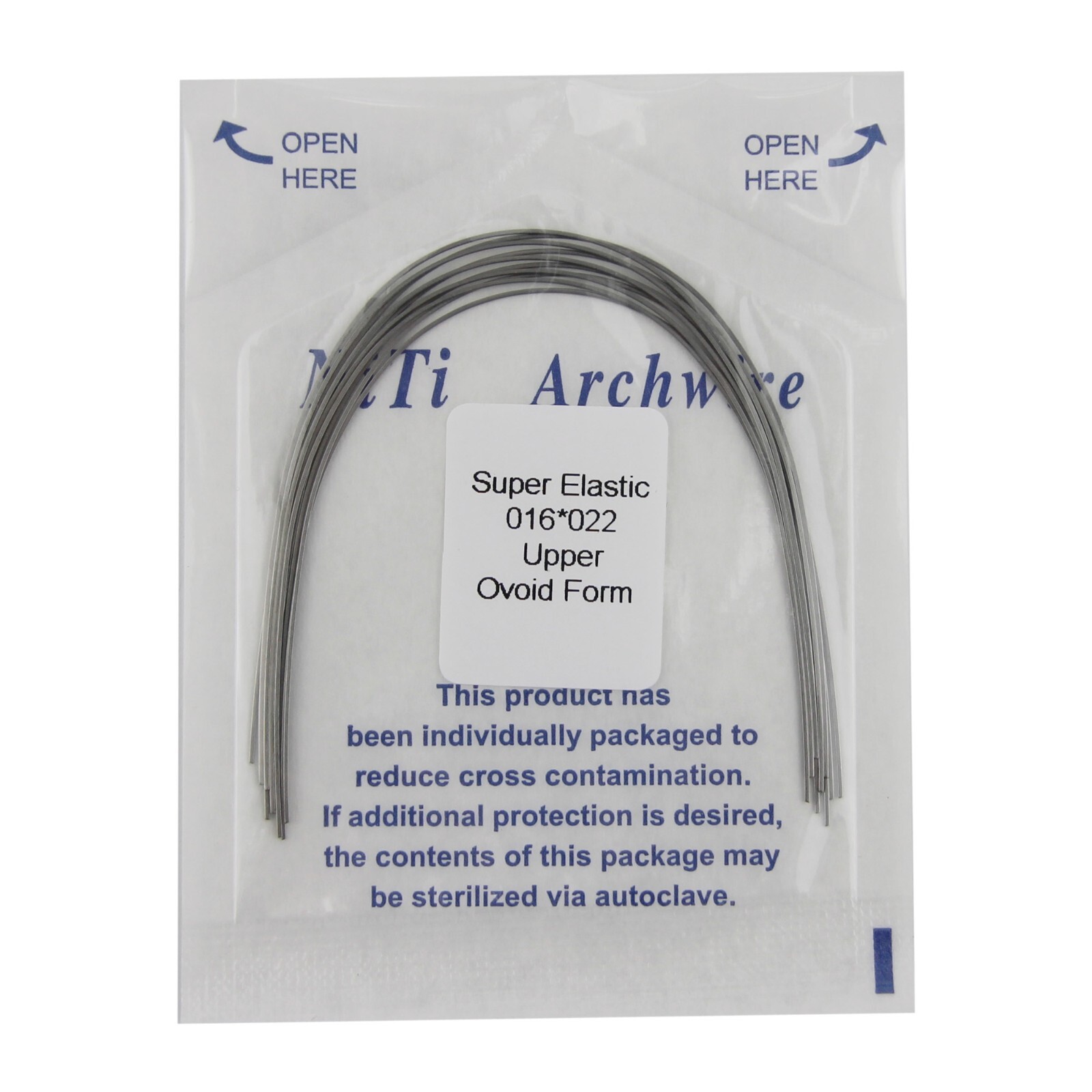 100pcs Dental Ortho Arch Wire Natural Niti Stainless S Round Rectangular Ovoid