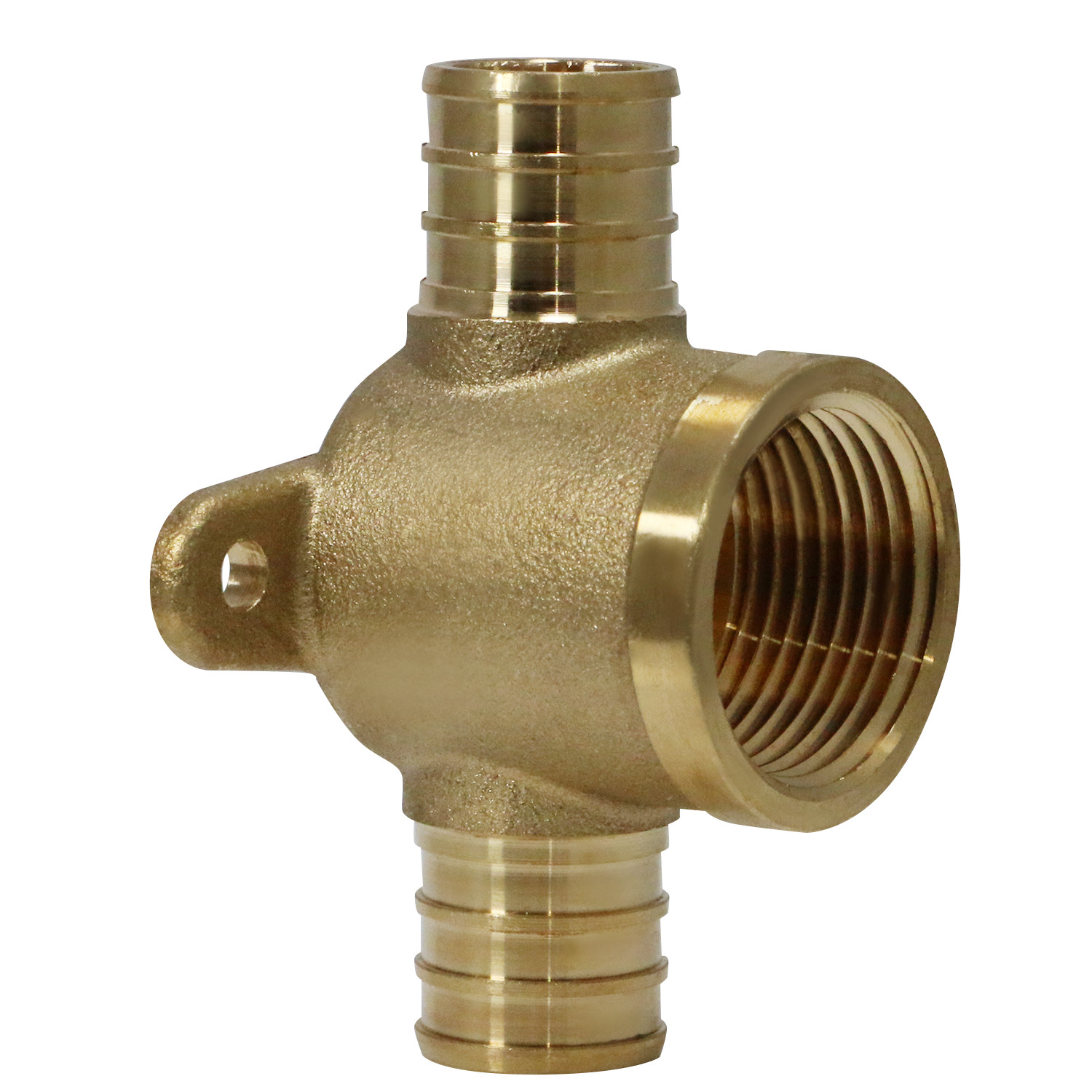 1 PIECE 3/4″ PEX X 3/4″ PEX X 3/4″ FEMALE DROP EAR TEE, LEAD FREE, FEMALE TEE