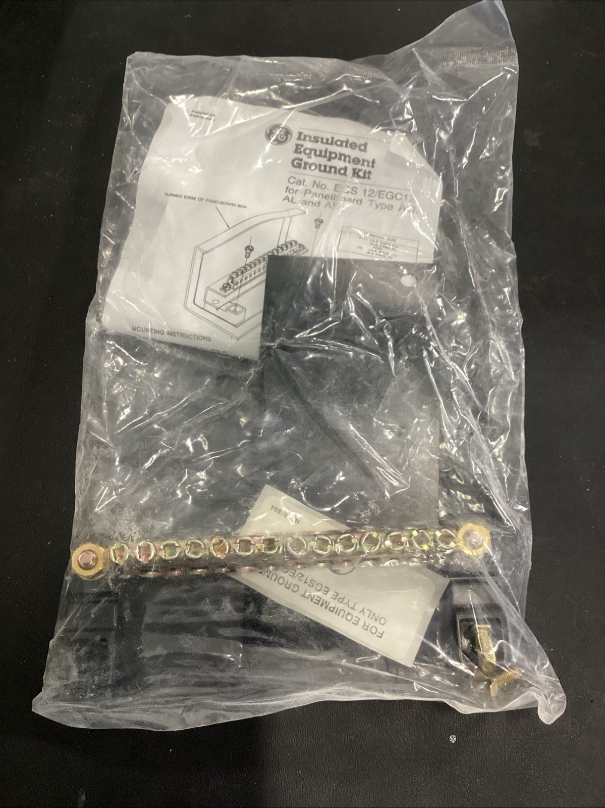 New – GE EGS12/ EGC12 Insulated Equipment Ground Kit