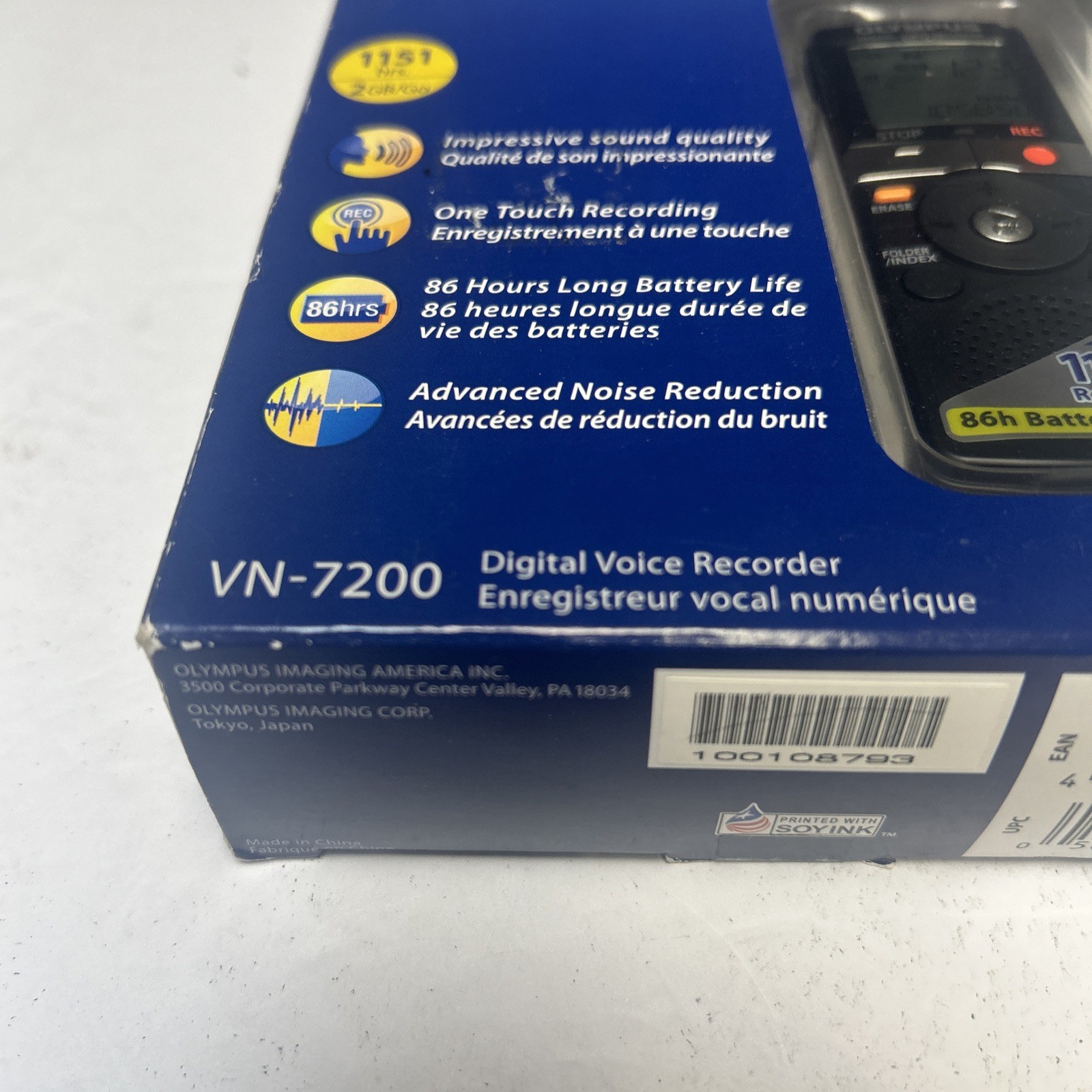 NEW Olympus VN-7200 Digital Voice Recorder 1100hrs 2GB Memo Smart Notetaking NOB