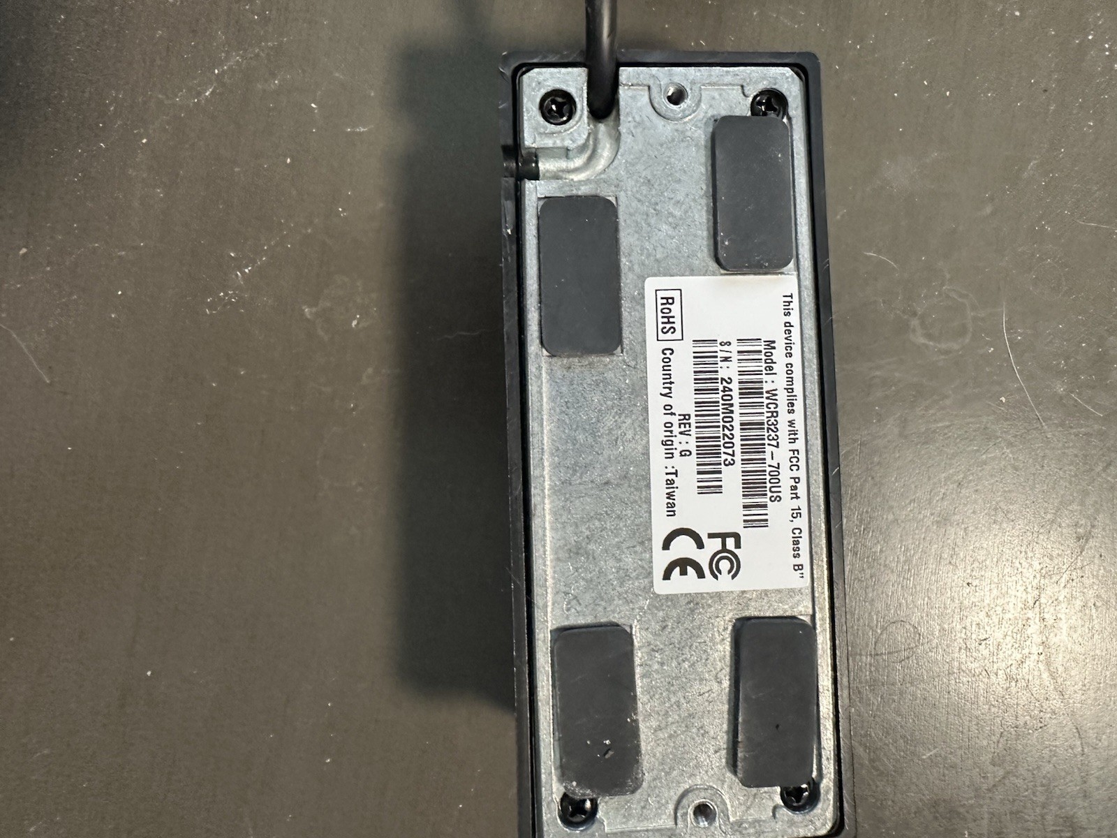 ID TECH WCR3237-700US. Used Working ID SCANNER BAR CODE SCANNER