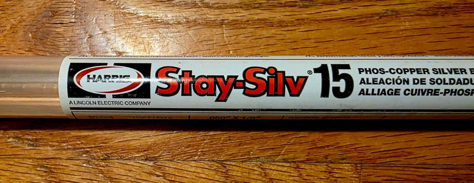 Harris Stay Silv 15 15% Silver Brazing Alloy Rods 1LB 28 Rods NEW IN TUBE