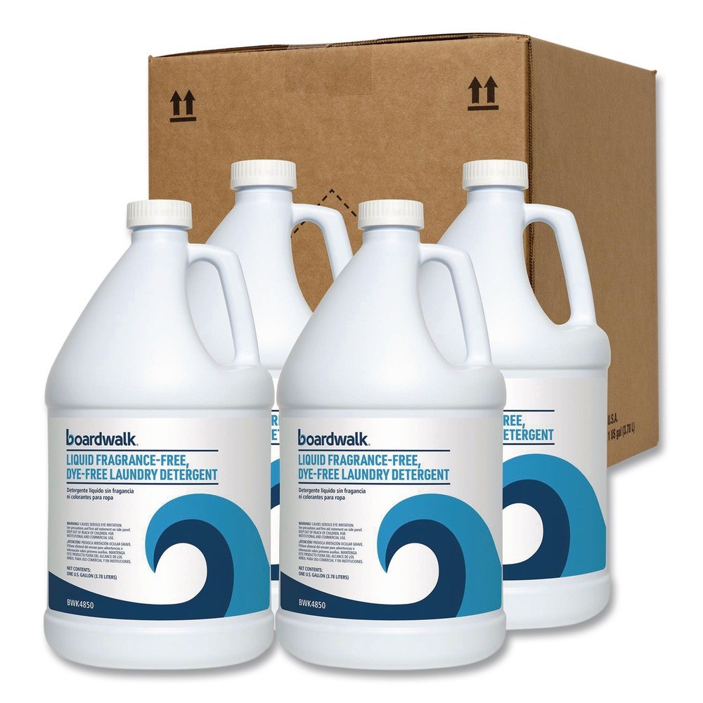 Boardwalk 4850 1 Gallon Liquid Laundry Detergent – Unscented (4/Carton) New