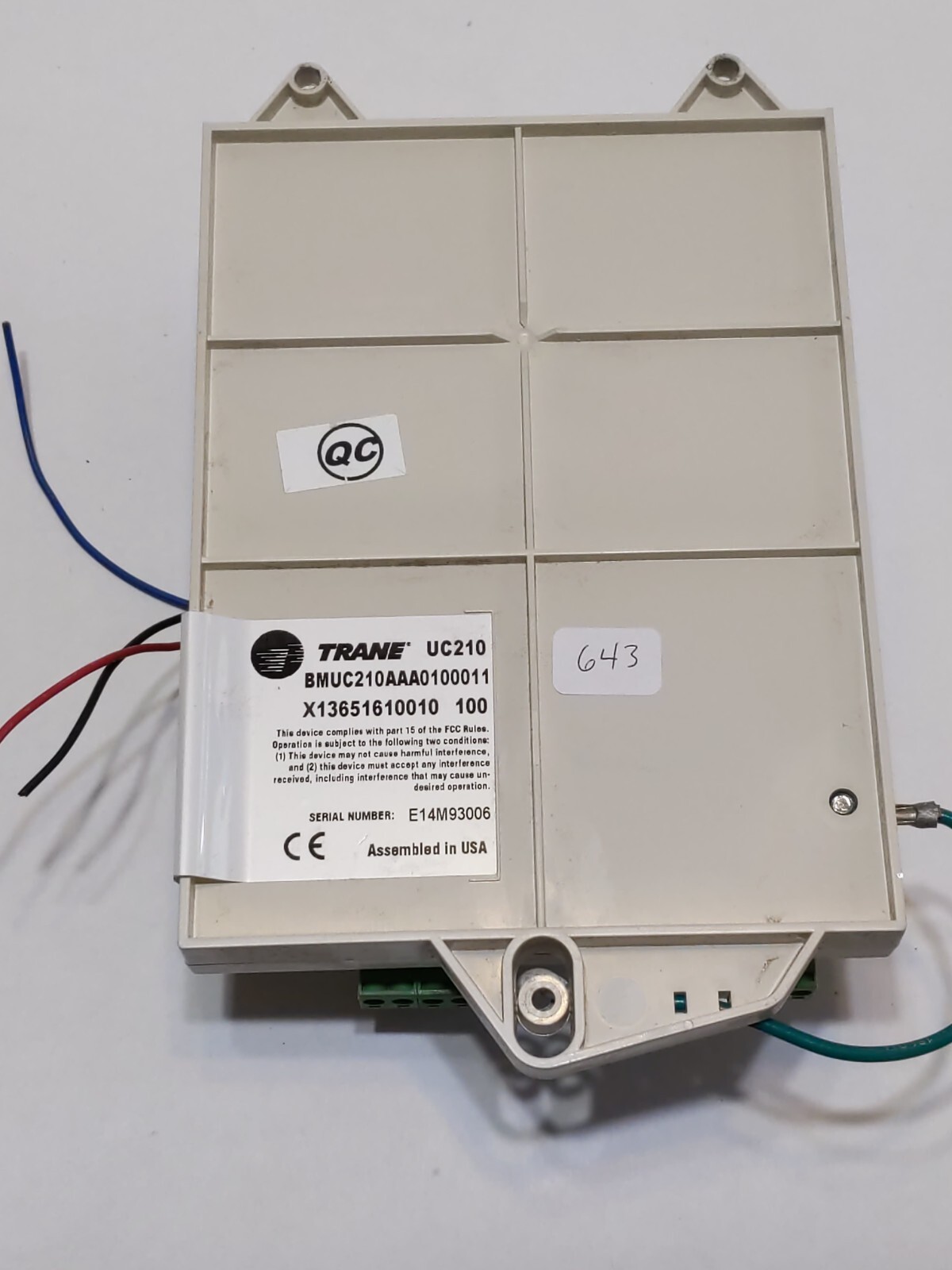 Trane UC210 X13651610010 VAV Controller, BMUC210AAA0100011-Returns Accepted