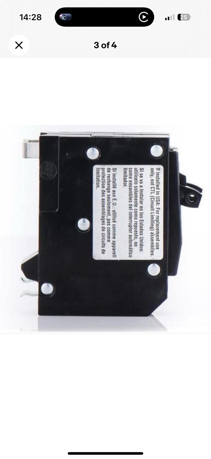 Square D QO2020C 2-20 Amp Single-Pole Tandem Circuit Breaker