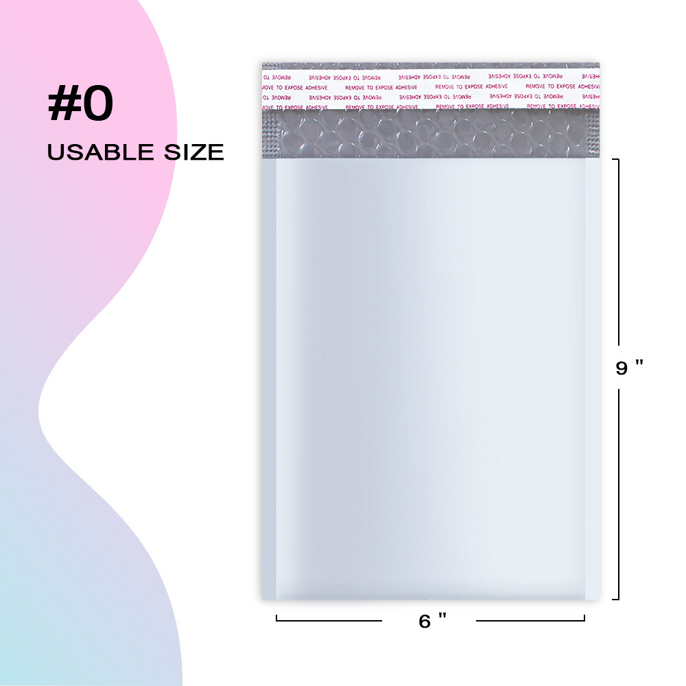 #0 6×10 Poly Bubble Padded Envelopes Mailing Mailers Shipping Bags