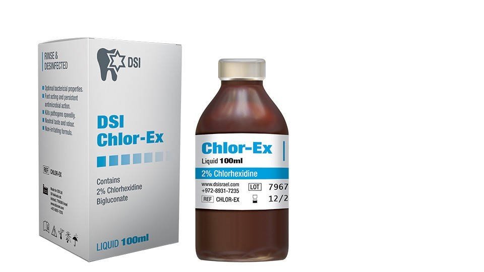 Dental DSI Chlor-Ex Chlorhexidine Solution 2% Antiseptic Liquid 250ml