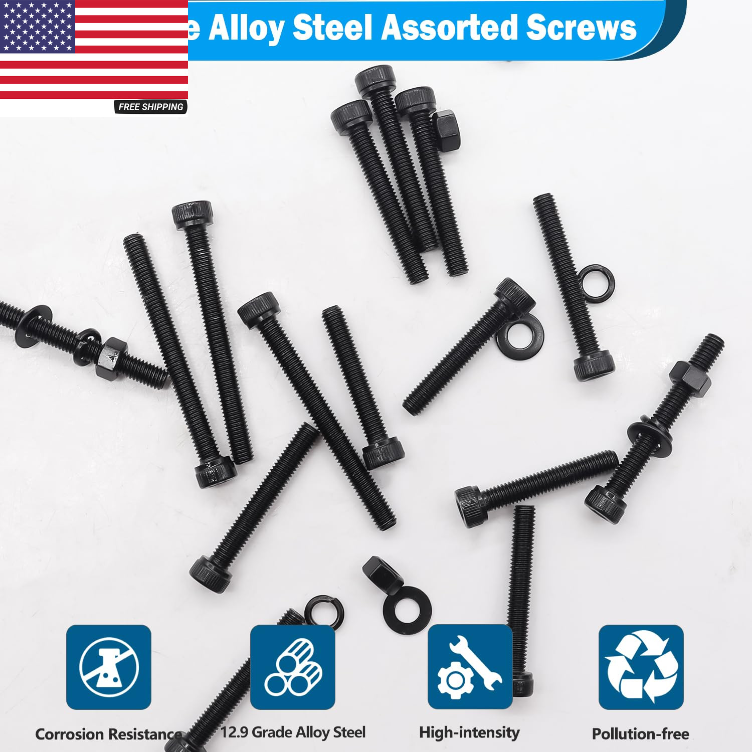 540PCS M2 M3 Metric Screws Assortment Set Suitable for 3D Printer Diy,Hex Socket