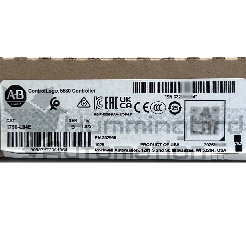 2024 Allen Bradley 1756-L84E /B ControlLogix Surplus SEALED 20MB Processor PLC