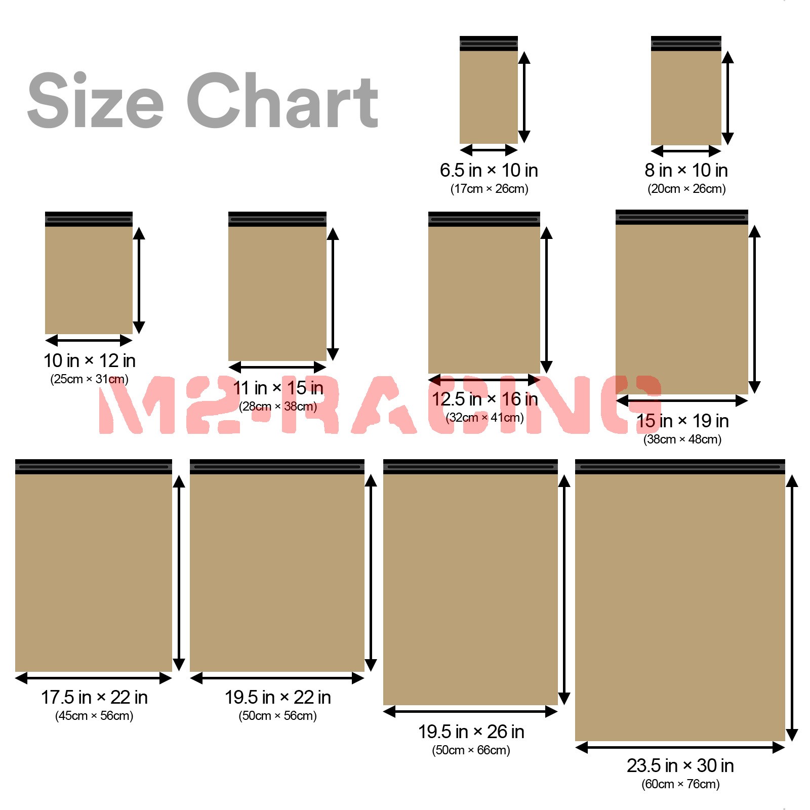 ANY SIZE # Beige Color Poly Mailers Shipping Envelopes Plastic Bags Self Sealing