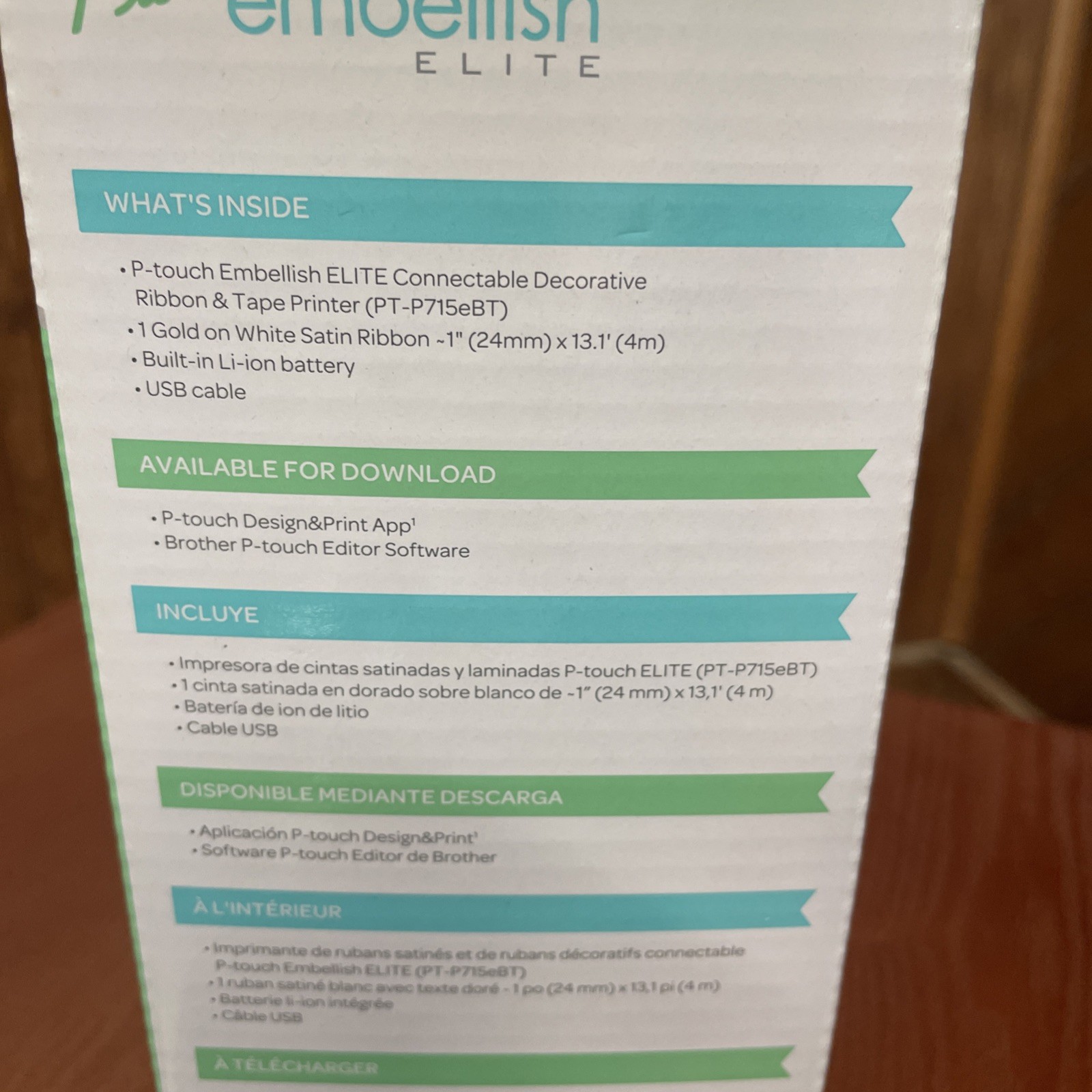 Brother P-touch Embellish ELITE Craft Printer for Ribbon + Labels – PT-P715eBT