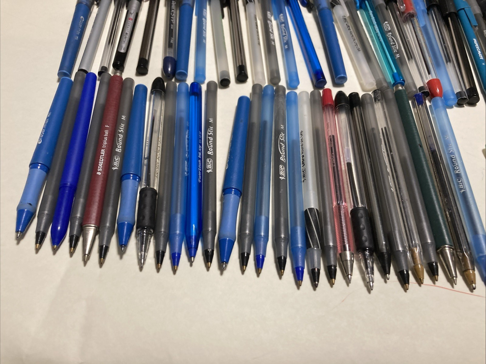 Lot of 120 Ballpoint Pens Assorted Paper Mate BIC Foray Staedtler Pentel more