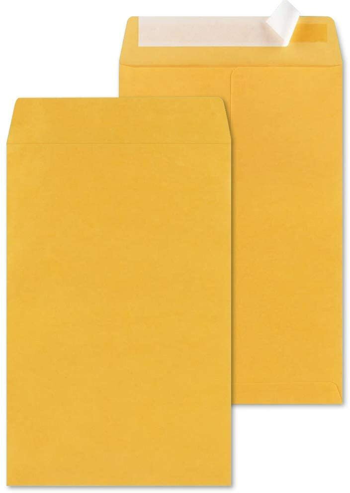 500-9×12 Brown Kraft Self Seal Catalog Envelopes with Peel Mailing 28lb
