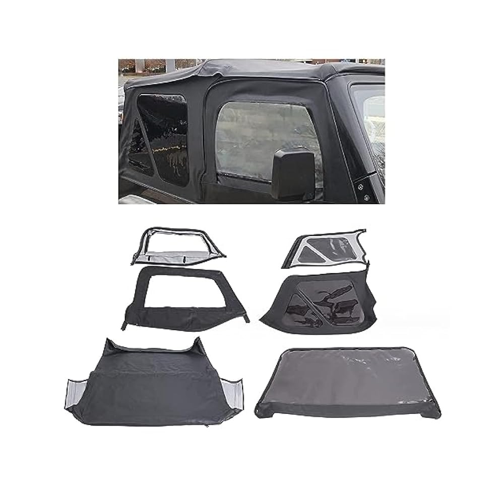 1997,2006 Jeep Wrangler TJ Soft Top, Kojem Black Vinyl, 2,Door, w/Windows