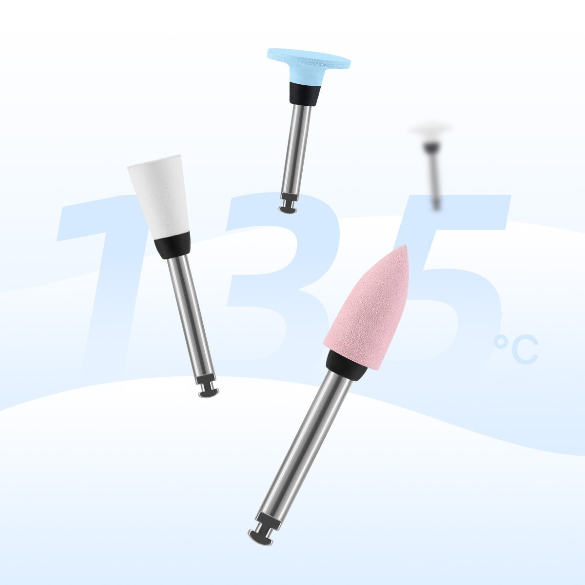 Dental Composite Polishing Burs Kit RA Silicone Polisher 2.35mm for Contra Angle