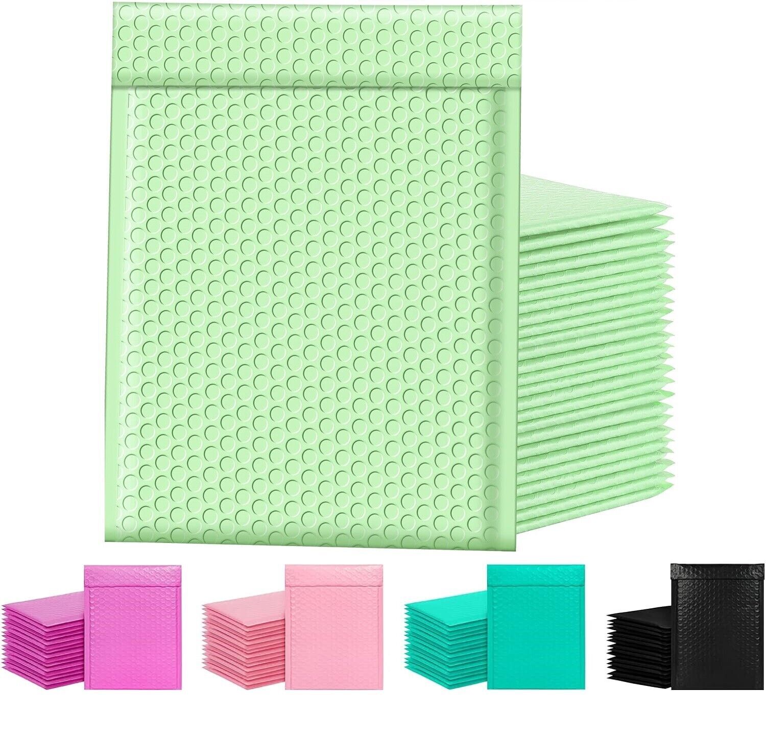 Mix Your Color 50 Poly Bubble Shipping Envelopes Mailers #000 Extra Wide 4″ x 8″
