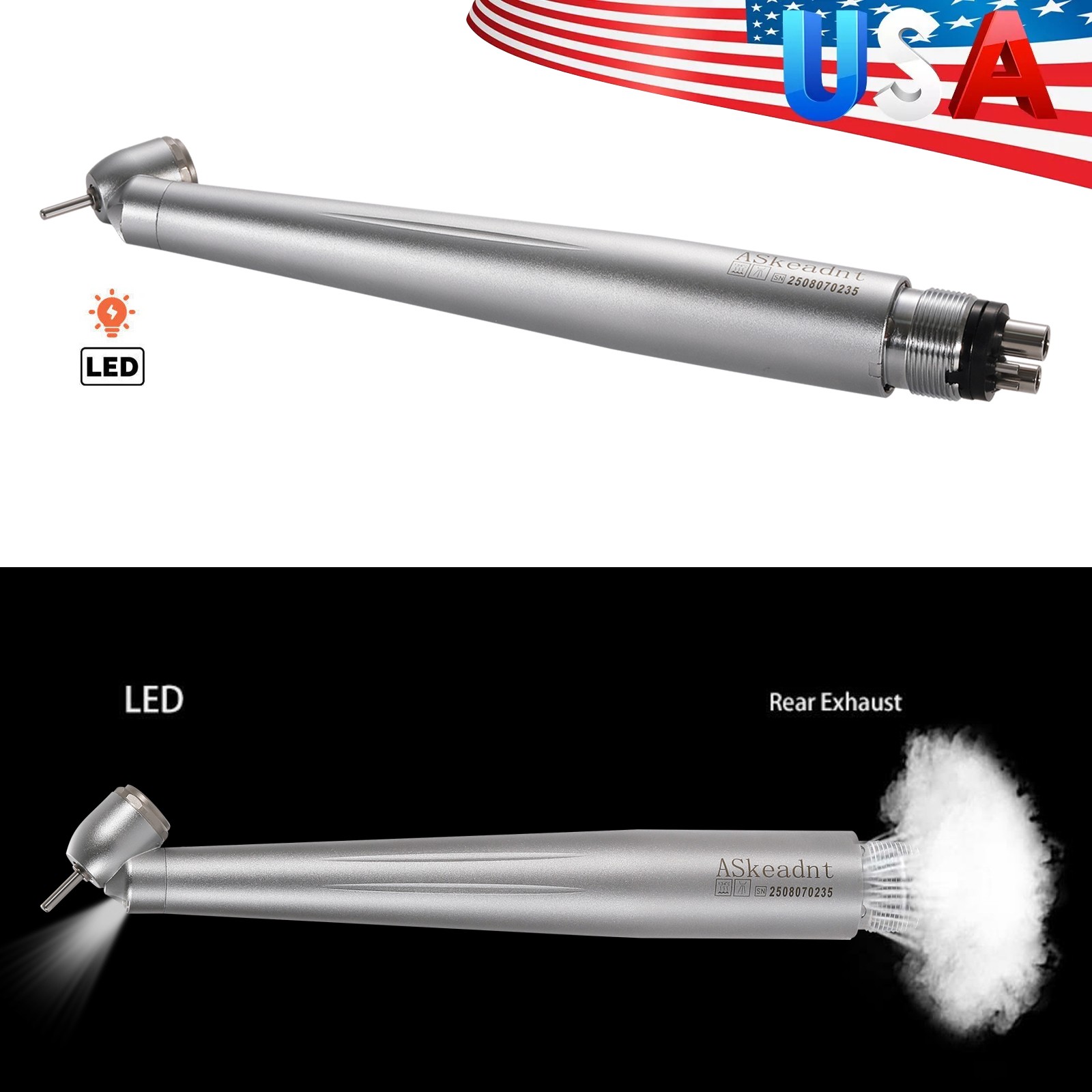 Dental LED Curing Light Lamp Wireless Cordless Resin Cure Lamp 5W 2000MW USPS