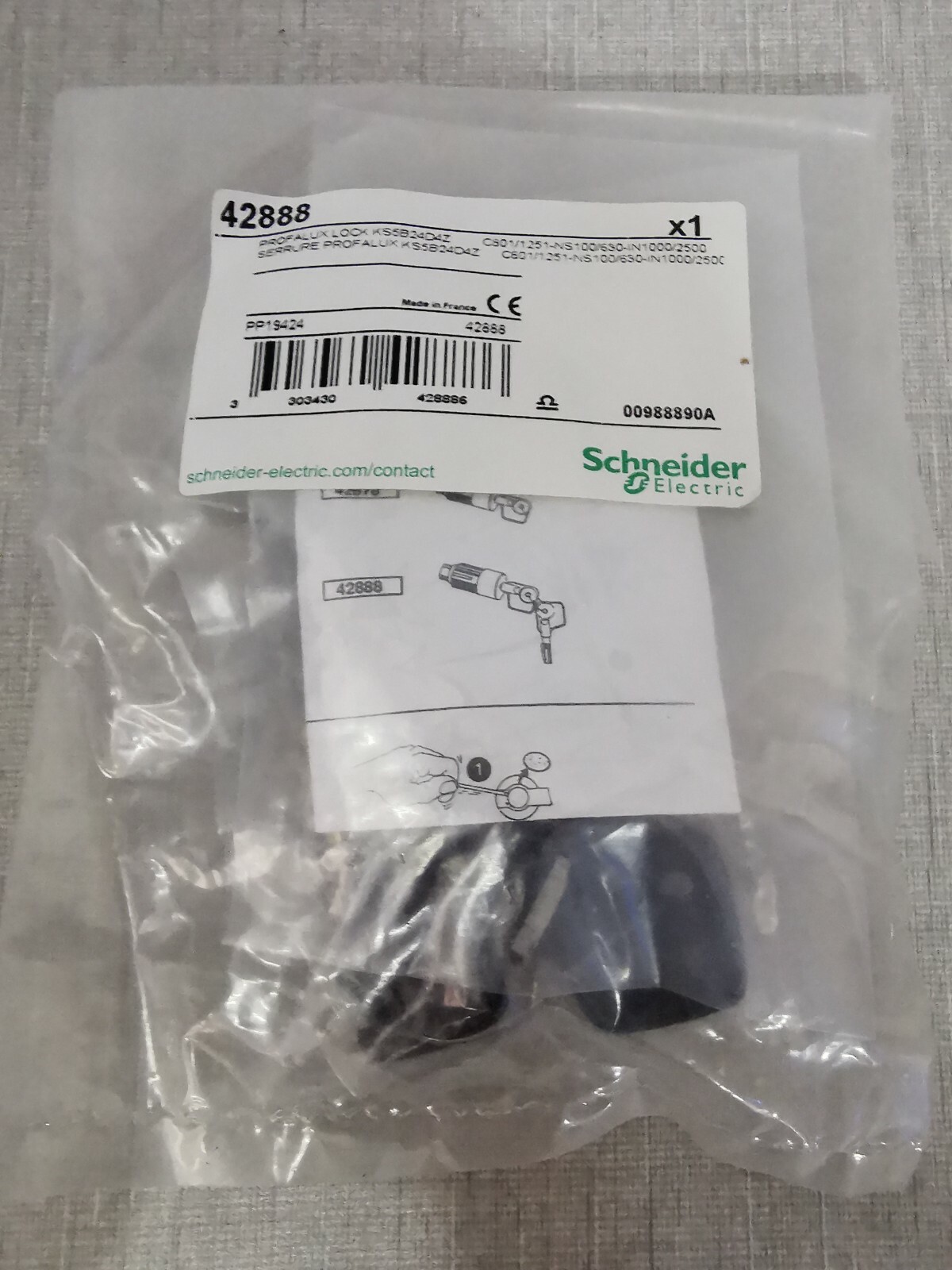Schneider Electric 42888 PROFALUX LOCK PP19424 LOT 2PCS
