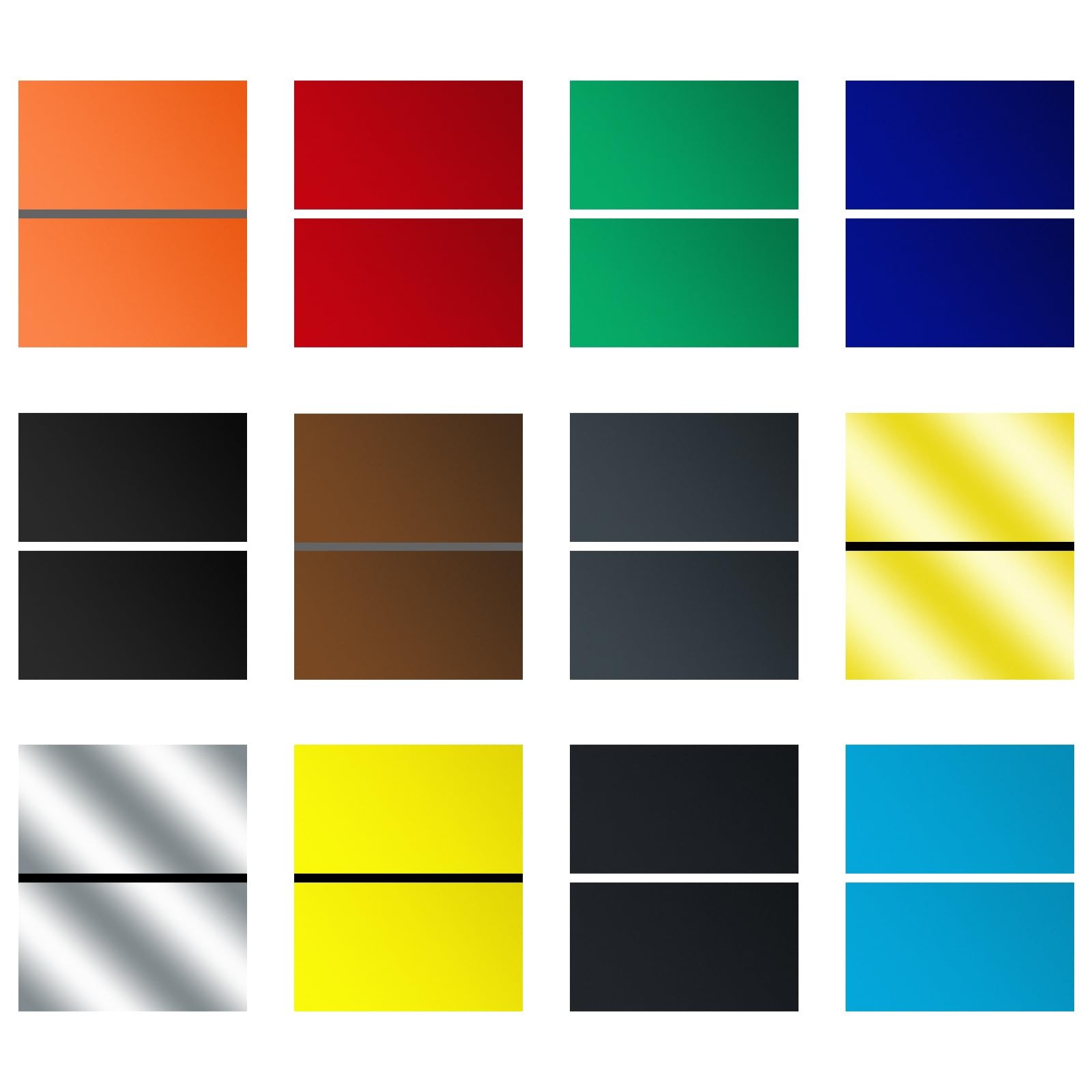 Engraving Blank ABS Double Color Plastic Sheet 12 Pack 11.8×6.49×0.05 in