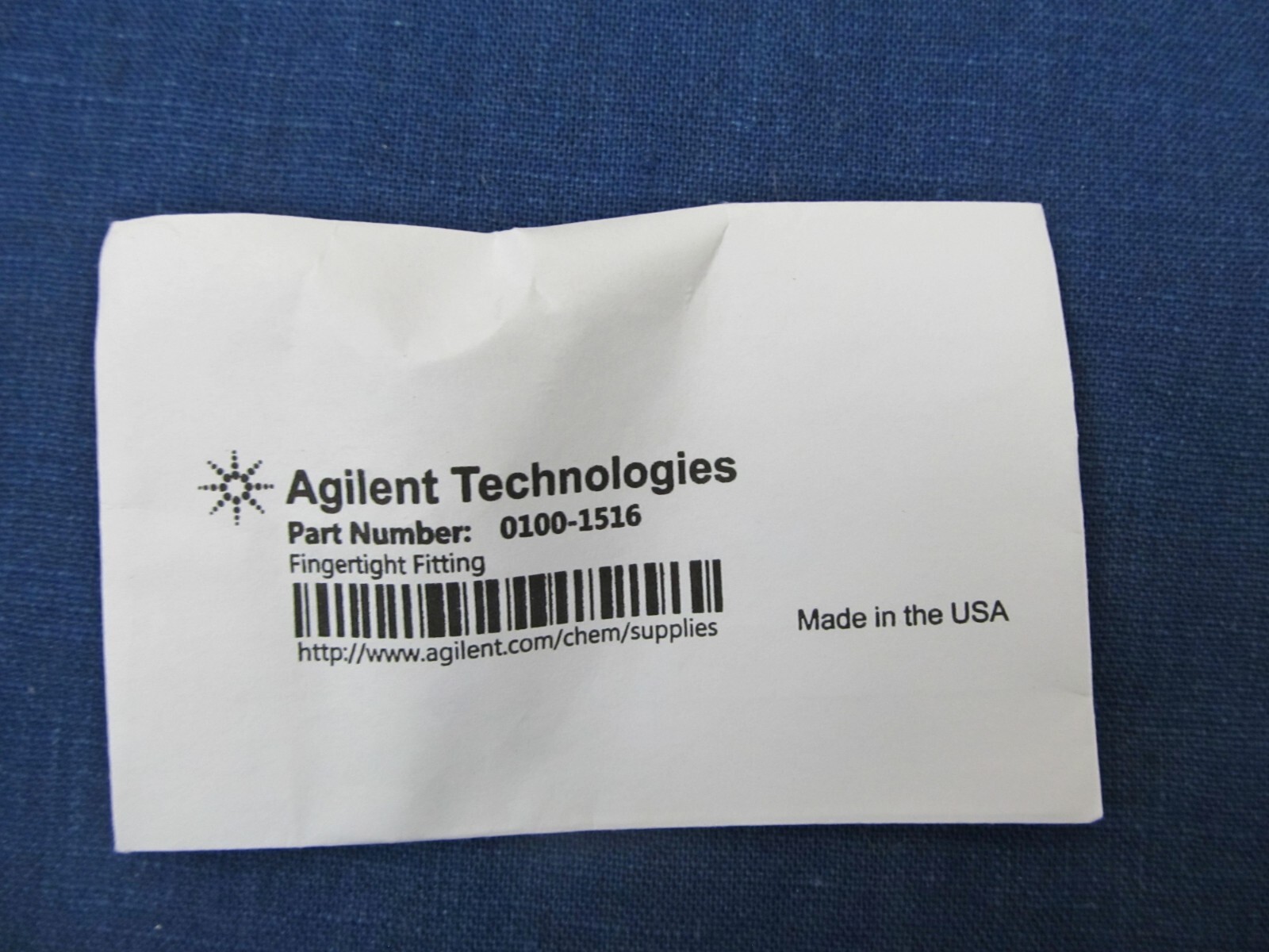 2PCS Agilent 0100-1516 Fittings 2/pack, 4 total, 1.6 mm ID, PEEK, FAST SHIPPING