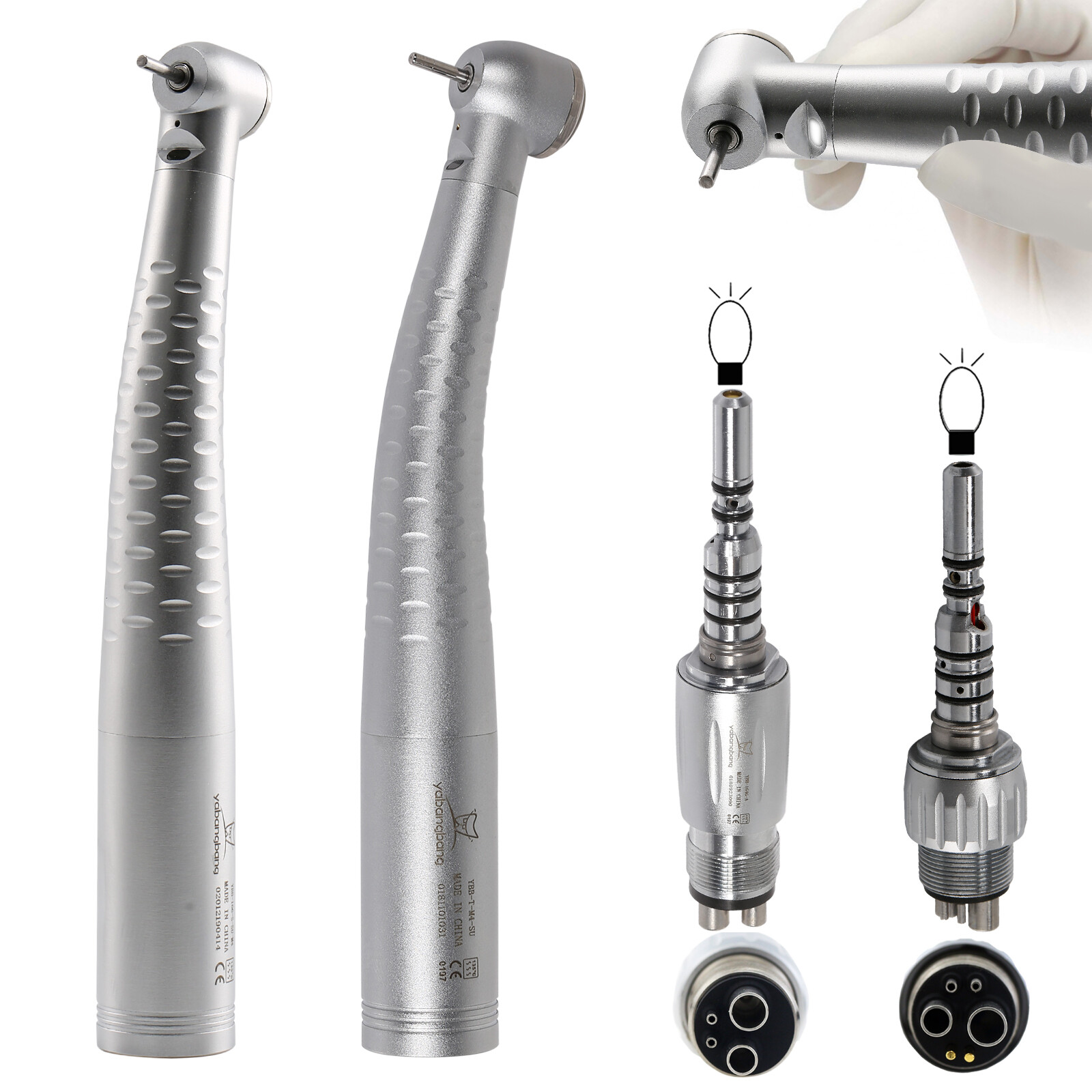 KAVO Style Dental Fiber Optic LED High Speed Handpiece / Quick Coupler 4/6 Holes