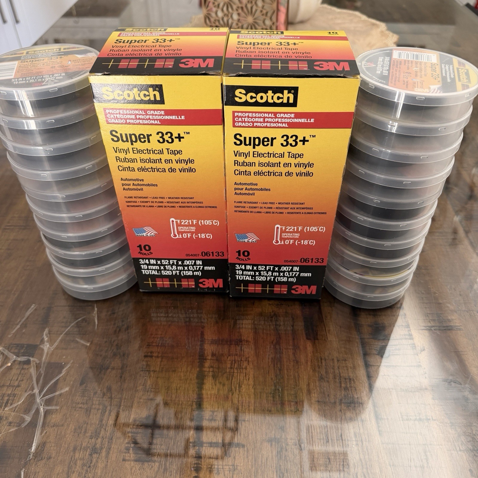 (20 ROLLS) 2PK Scotch 3M Super 33+ Vinyl Electrical Tape 06133 52FT NEW Fast 📦