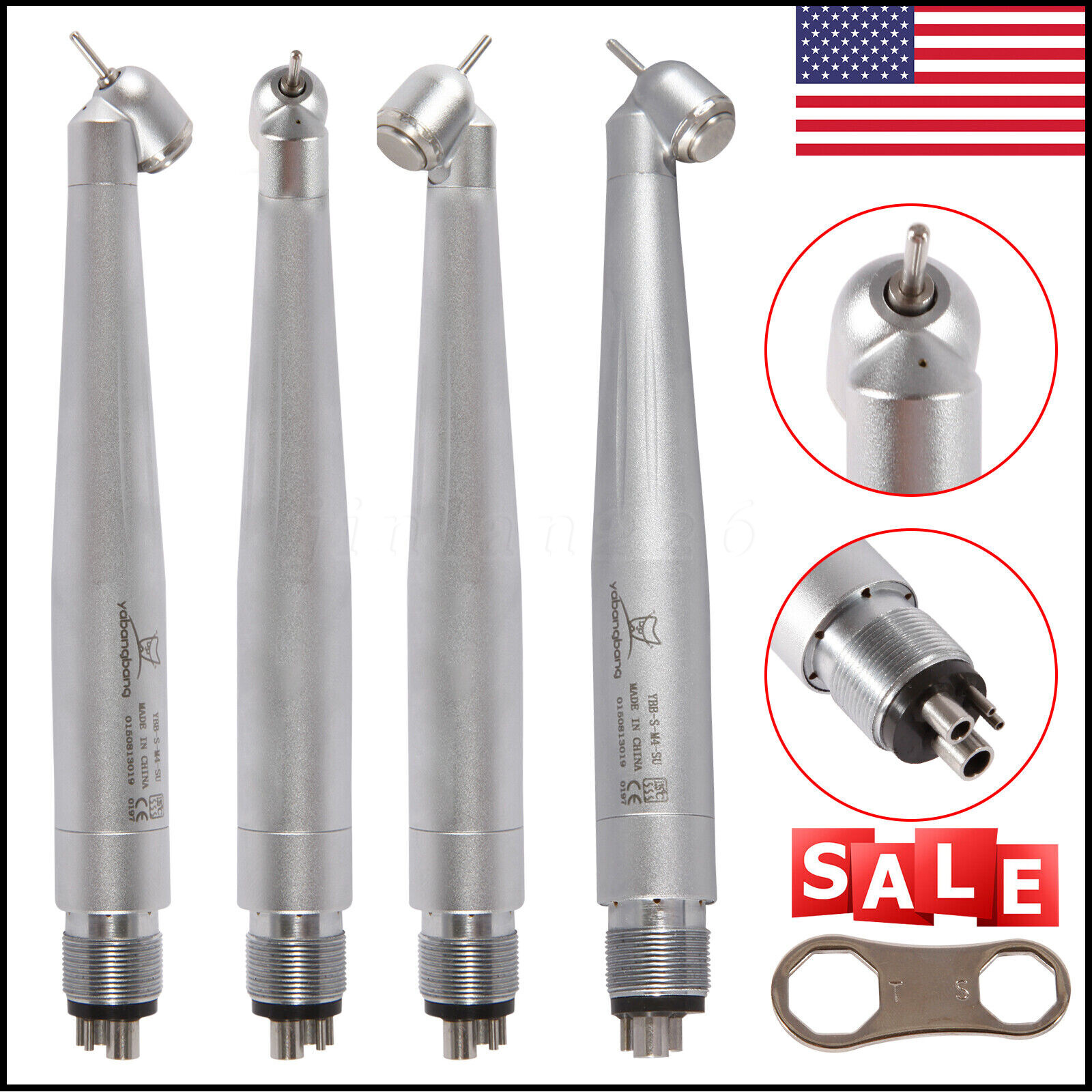 Yabang Dental 45 Degree Surgical High Speed Handpiece Push Button 4Hole 1-10 pcs