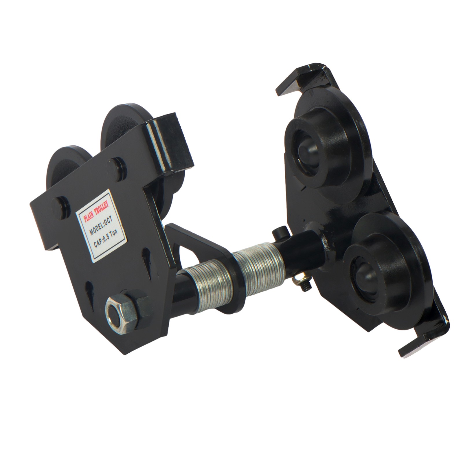 1100lb/0.5t I-Beam Trolley Alloy Steel Double Wheel I-Beam Flange Width 55-135mm
