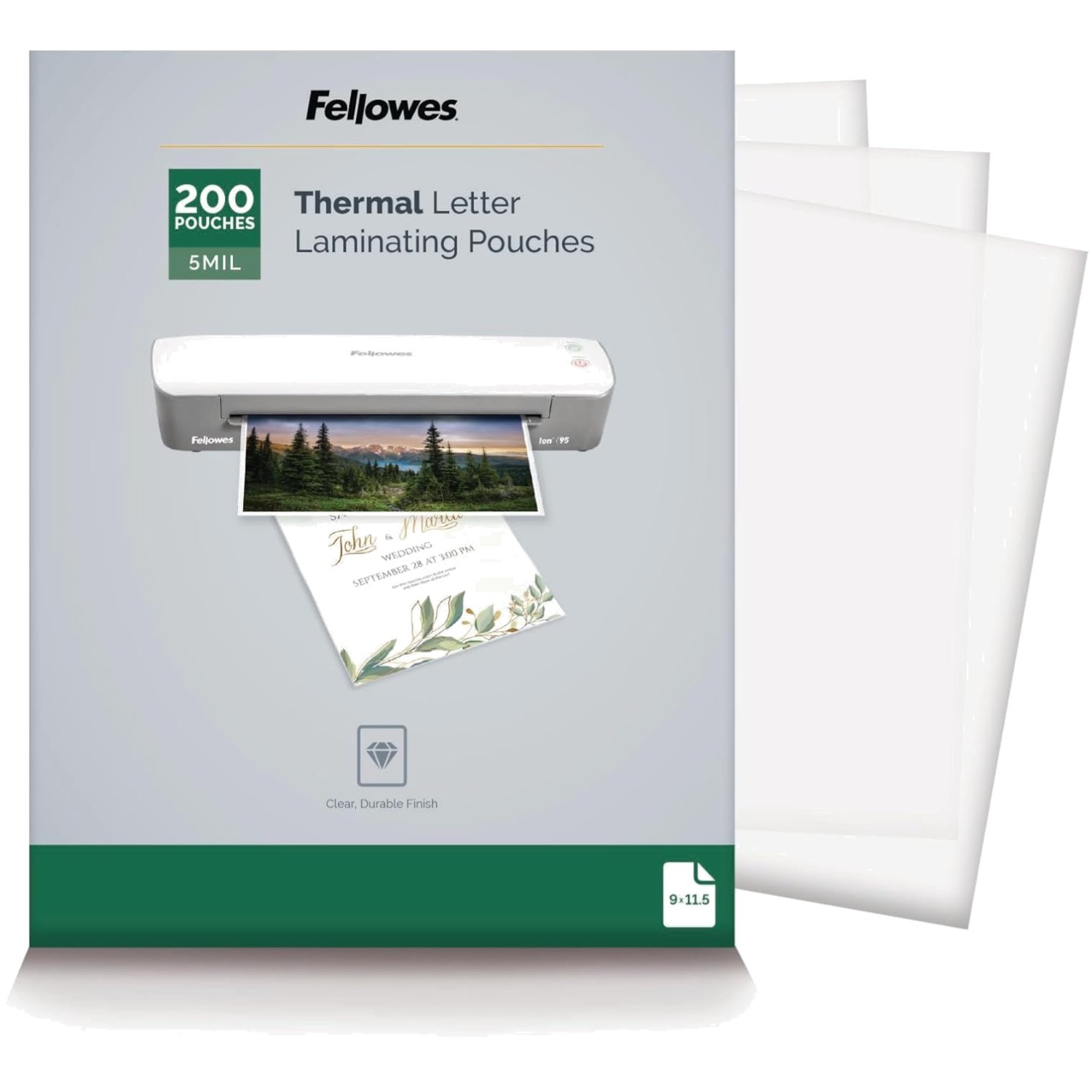 High Clarity Laminator Sheets 5mil 200 Pack