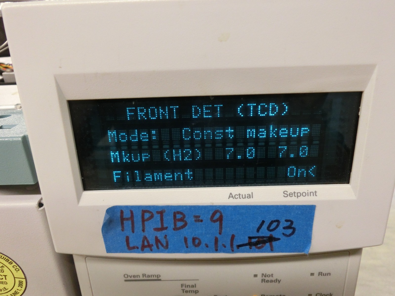 Agilent HP 6890 GC TCD Detector Type 2 EPC Kit Working Warranty 30 days