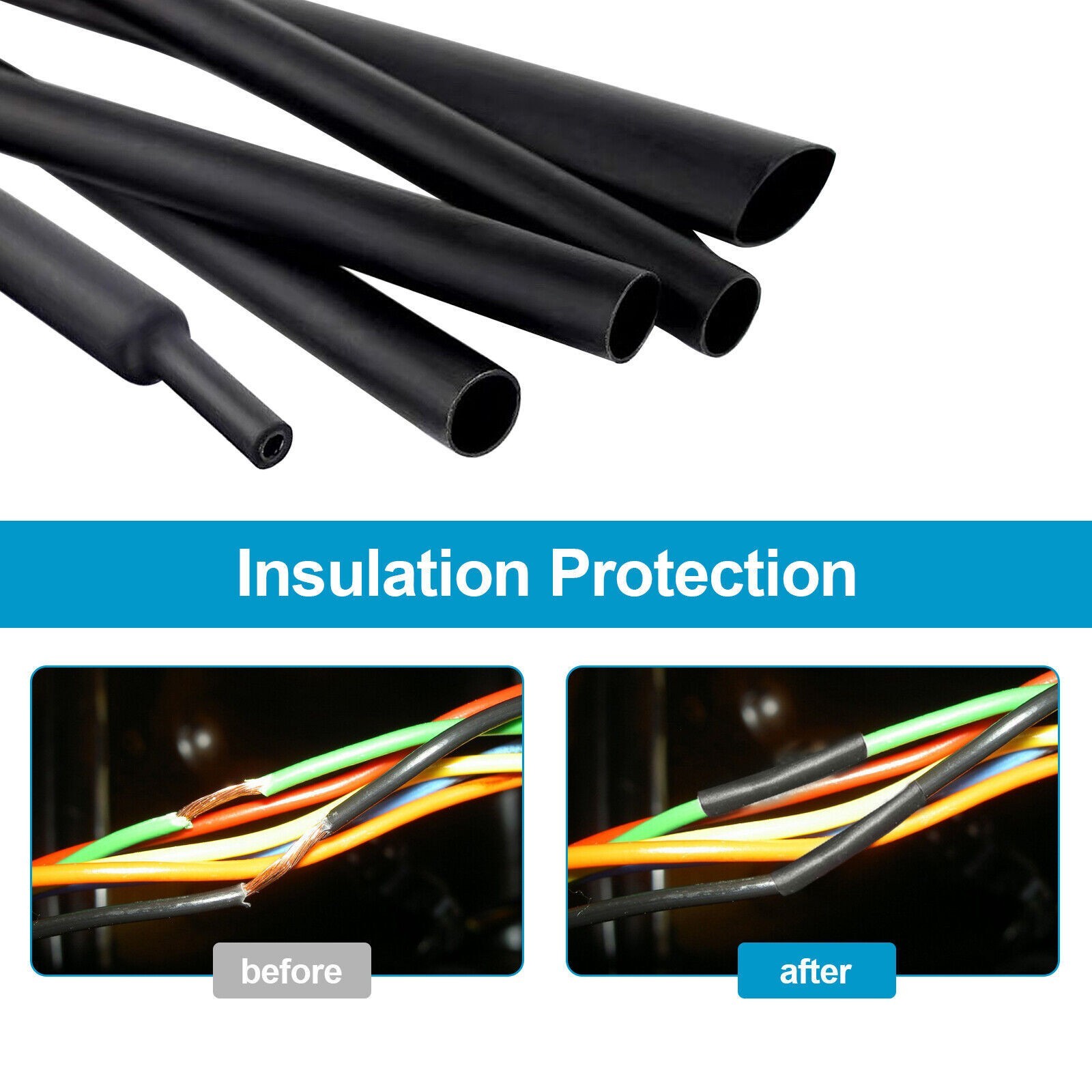 25 ft Dual Wall Adhesive Glue Lined Φ1/4″ (6.4mm) Heat Shrink Tubing 3:1 Ratio