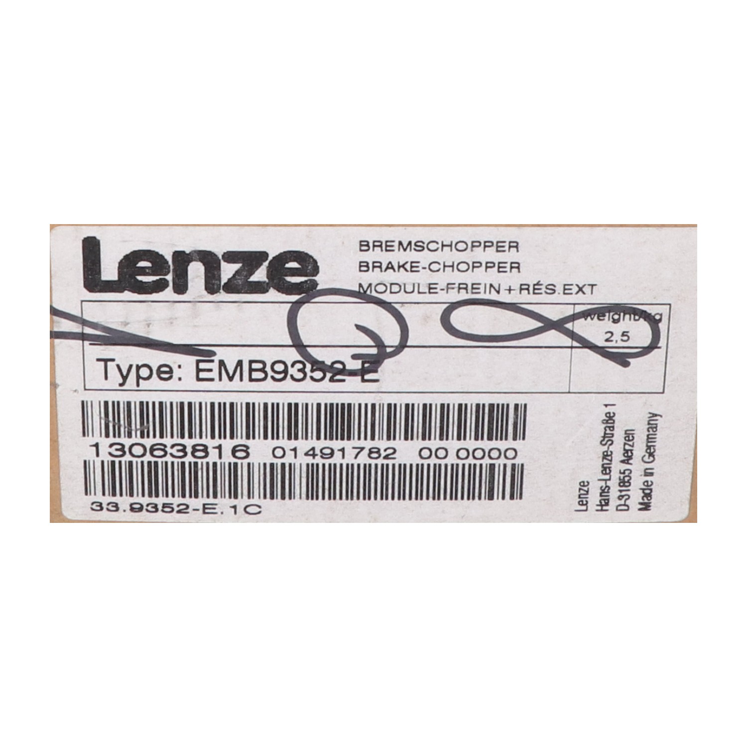 Lenze EMB9352E New NFP