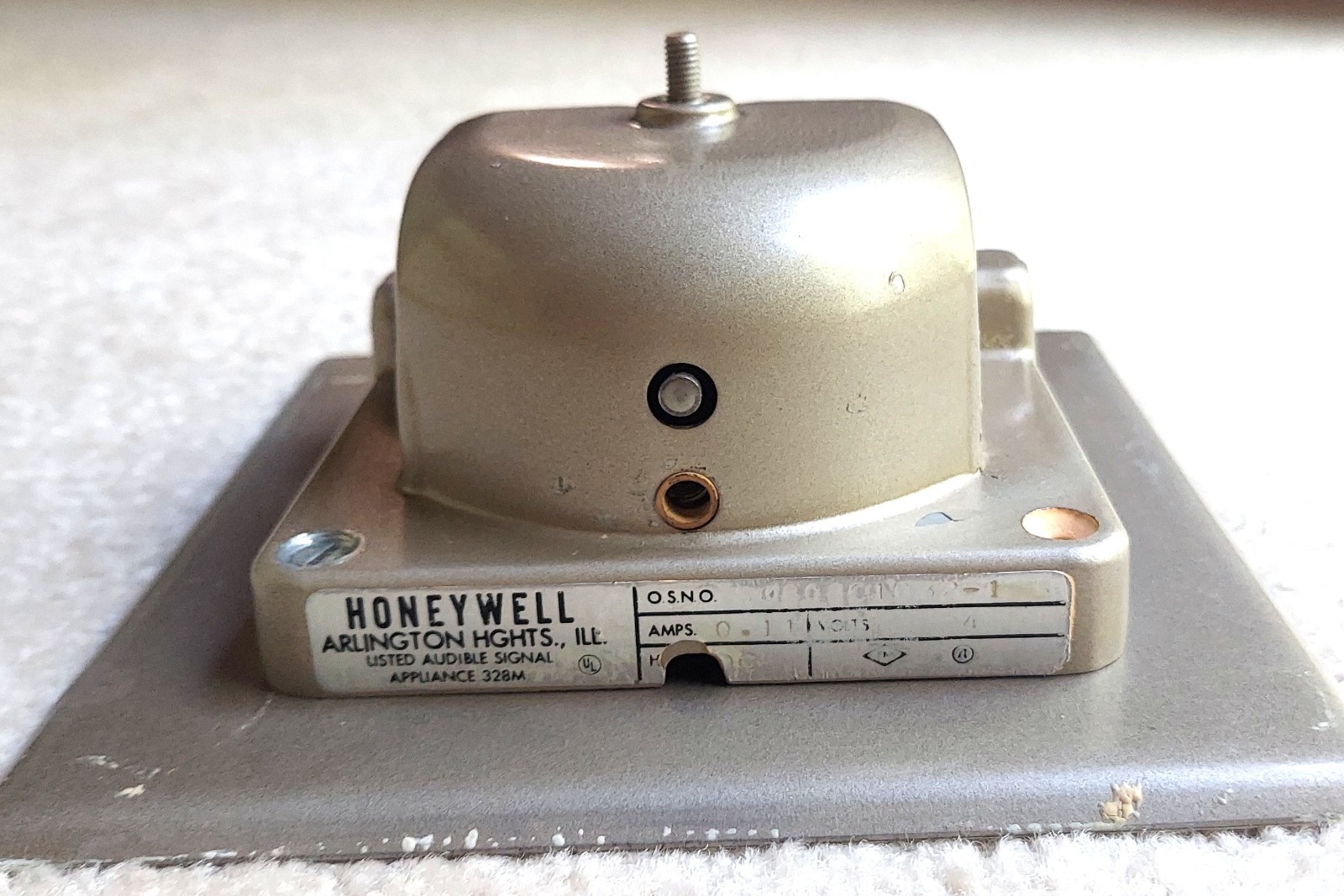 Vintage HONEYWELL 10 inch Vibrating Fire Alarm Bell / Gong