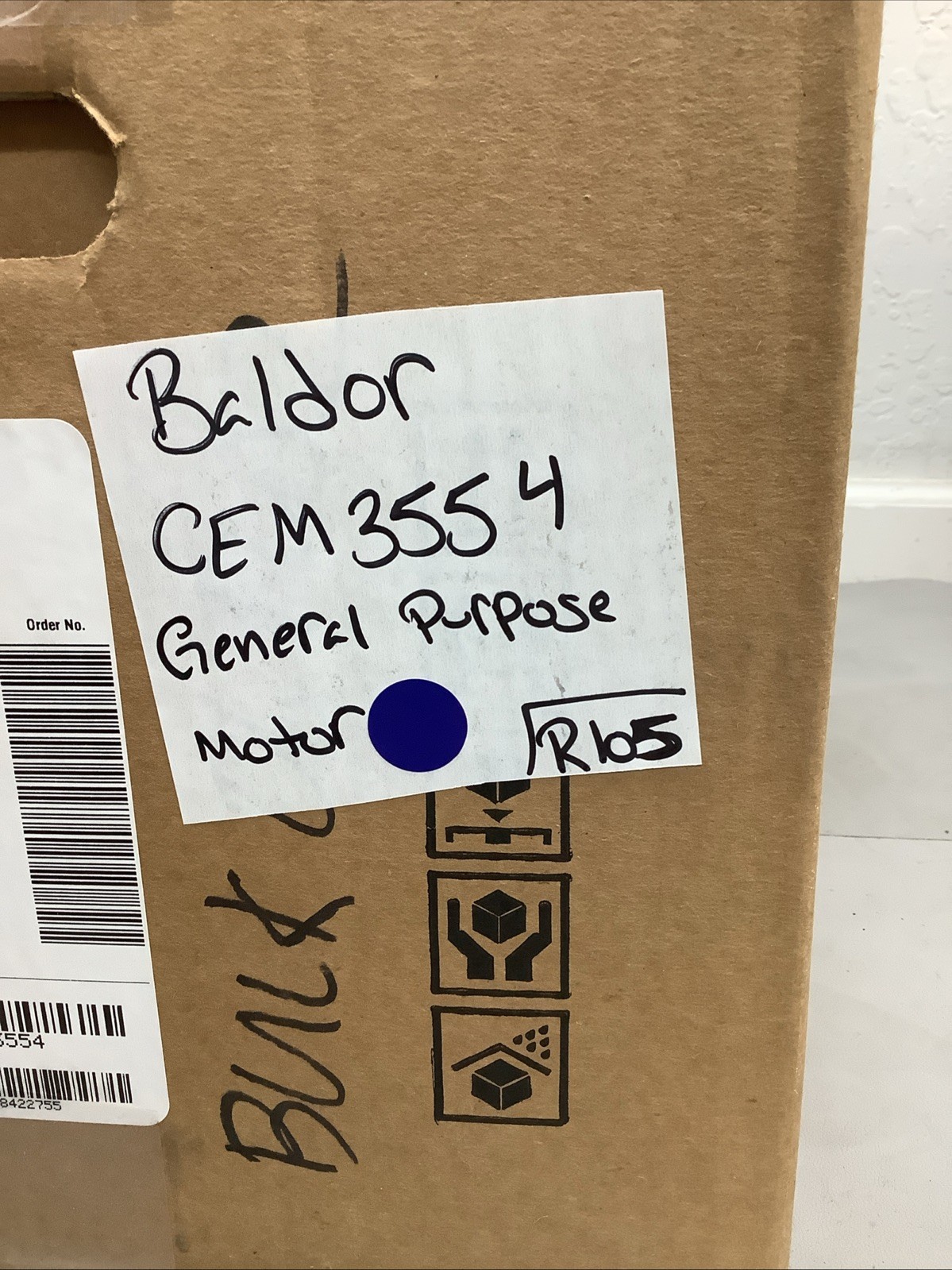 Baldor Reliance CEM3554 General Purpose Motor 1.5HP 230/460V 1770RPM 3-Ph (r105)