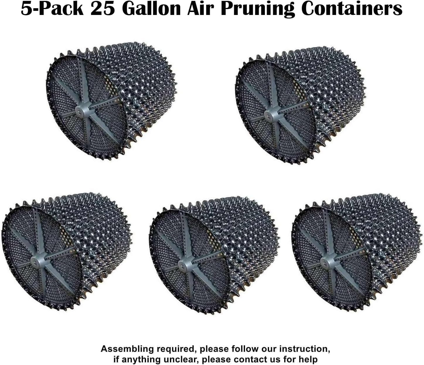 Air Pruning Containers, 25 Gallon Air Pruning Planters, 100 Liter 20″ X 20″ D/H