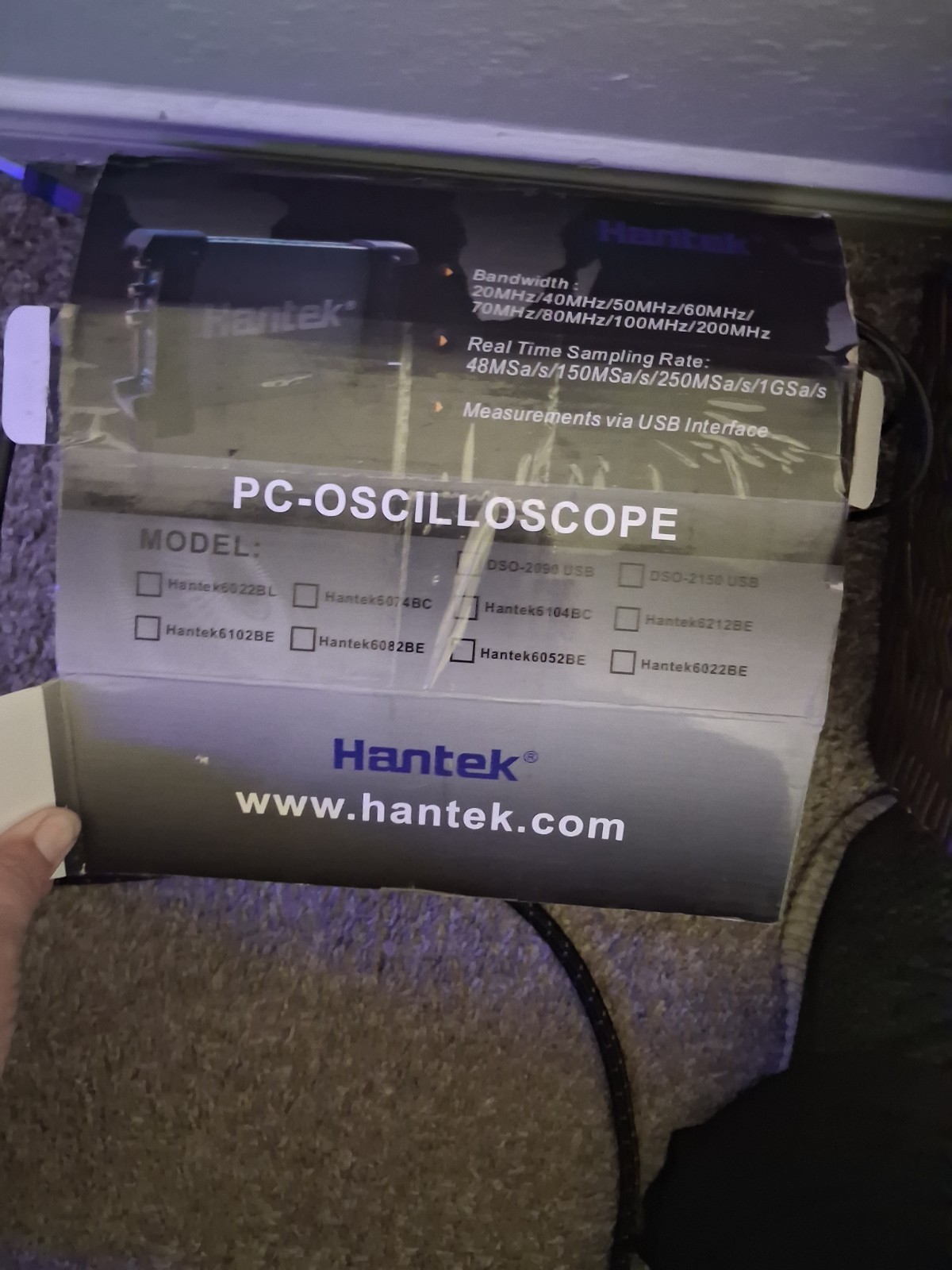 Hantek 6104BD 4-Channel 100MHz PC USB Oscilloscope & Waveform Generator -…