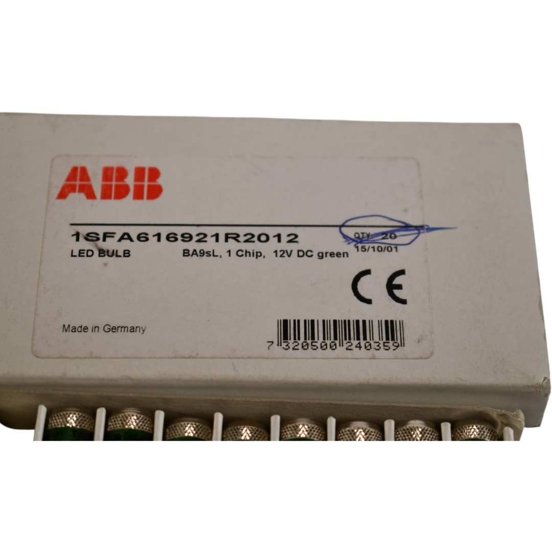 Pack of 16 NEW ABB 1SFA616921R2012 KA2 Ba9s LED Capsule Bulb 1.8 W(0.18W), Green