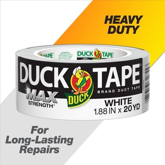 2 pack Duck Max Strength Brand Duct Tape, 1.88 in. x 20 yd., White