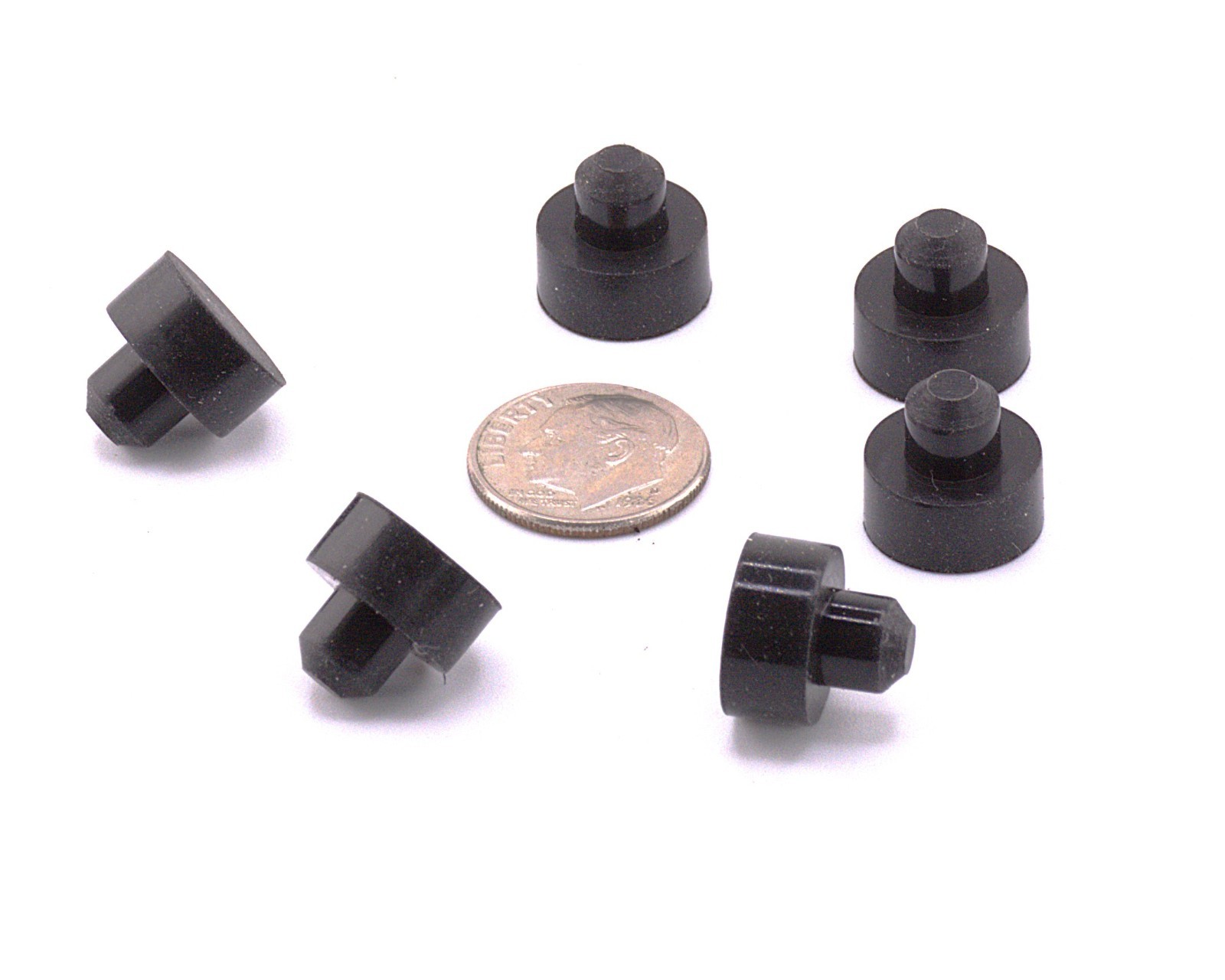 Push-In Rubber Panel Feet & Bumpers – Compression Stem, Choose Size for Racks