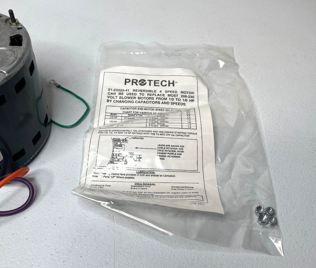 Rheem Ruud Protech 51-23022-41 Blower Motor 1/2HP 208-230V 60HZ