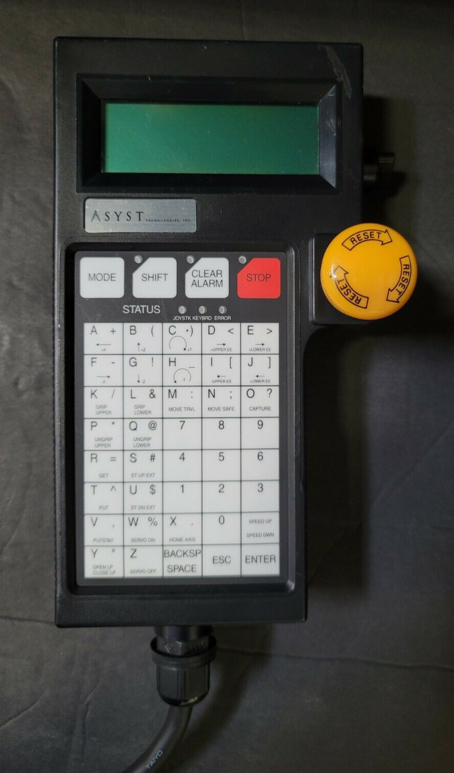 AS IS Asyst SB-731, RT13-5CJ-304-BKcsy Robot Pendant Controller UNTESTED
